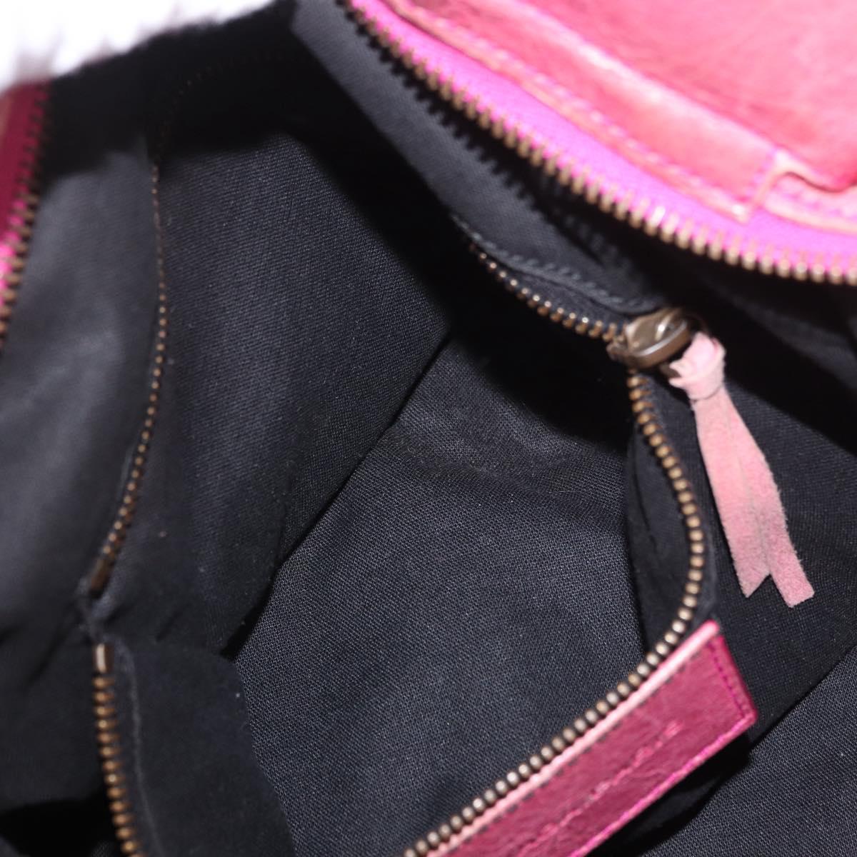 BALENCIAGA The Town Hand Bag Leather 2way Pink 240579 Auth am11942V