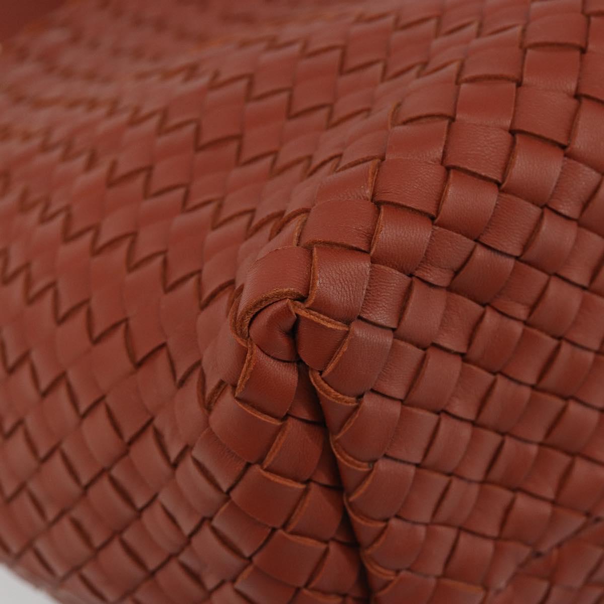 BOTTEGA VENETA INTRECCIATO Cabas MM Tote Bag Leather Brown 115664 Auth am11943SM