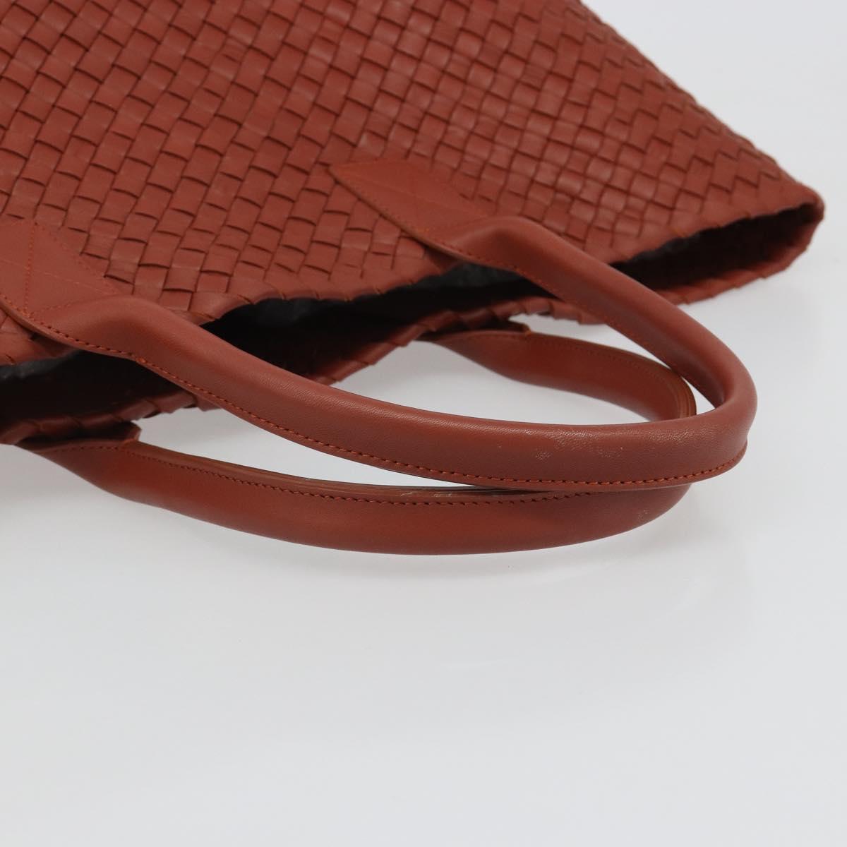 BOTTEGA VENETA INTRECCIATO Cabas MM Tote Bag Leather Brown 115664 Auth am11943SM