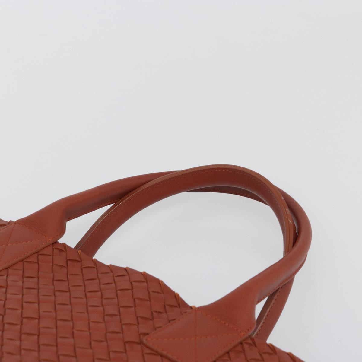 BOTTEGA VENETA INTRECCIATO Cabas MM Tote Bag Leather Brown 115664 Auth am11943SM