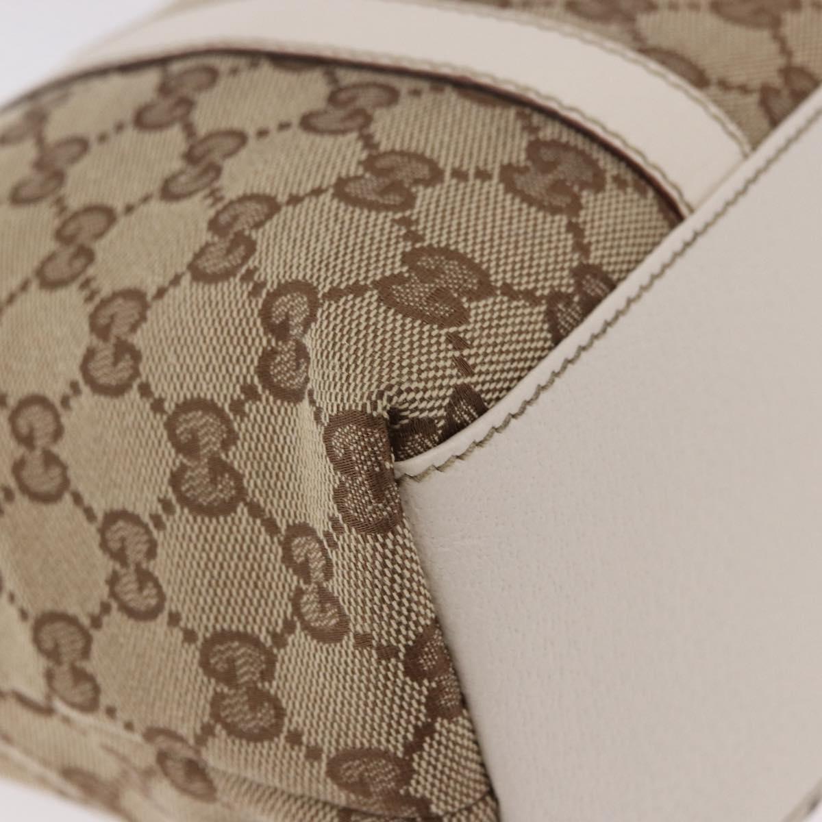GUCCI GG Canvas Tote Bag Beige Gold 153008 Auth am11952V