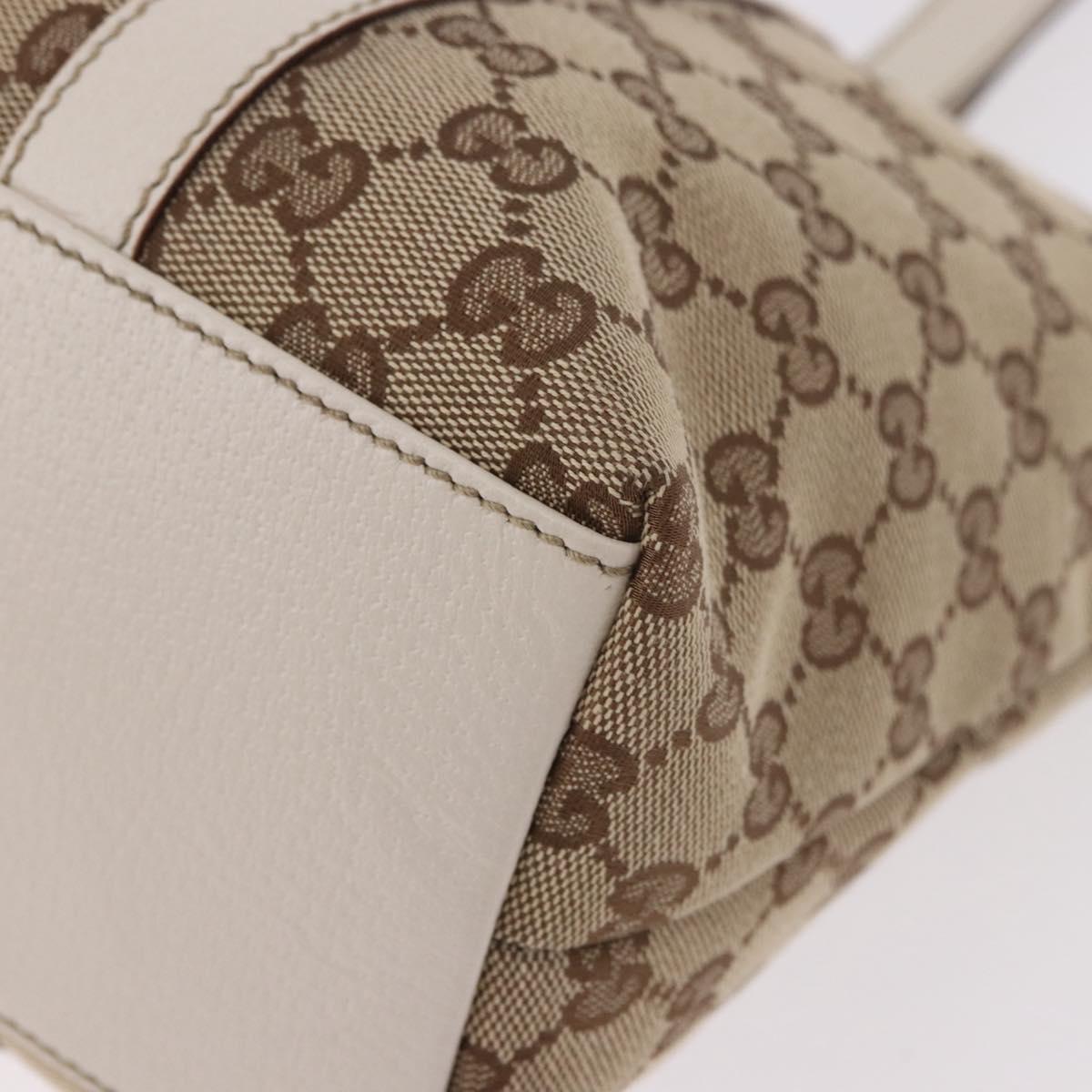 GUCCI GG Canvas Tote Bag Beige Gold 153008 Auth am11952V