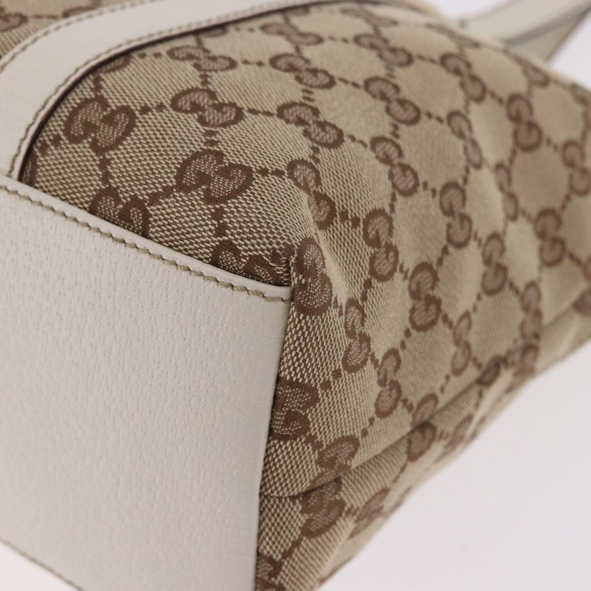GUCCI GG Canvas Tote Bag Beige Gold 153008 Auth am11952V