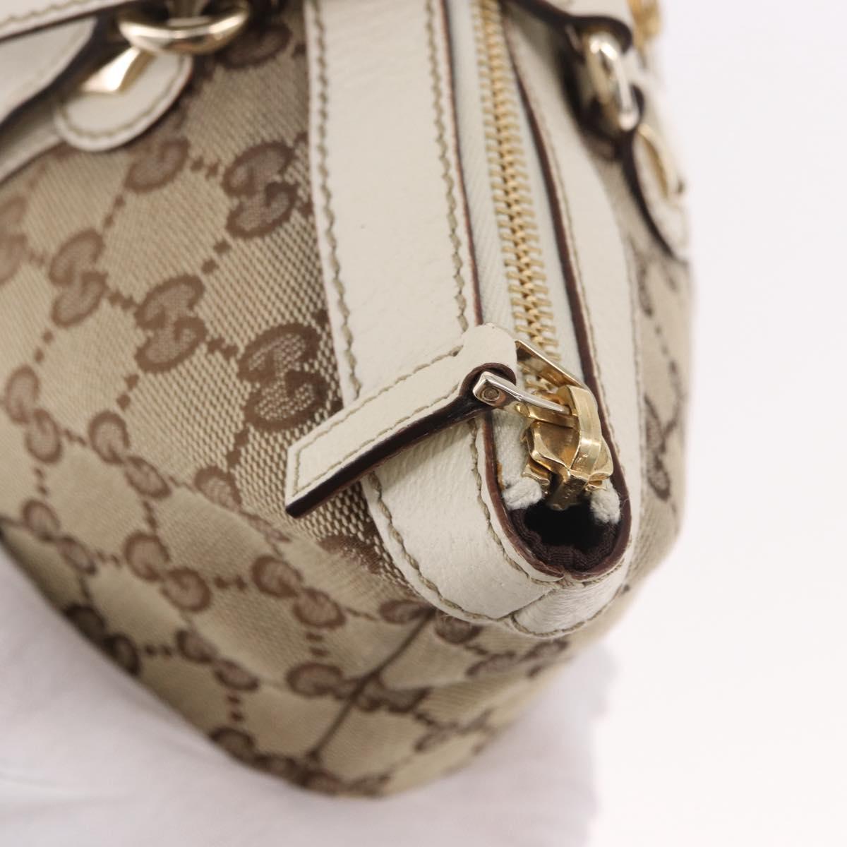 GUCCI GG Canvas Tote Bag Beige Gold 153008 Auth am11952V
