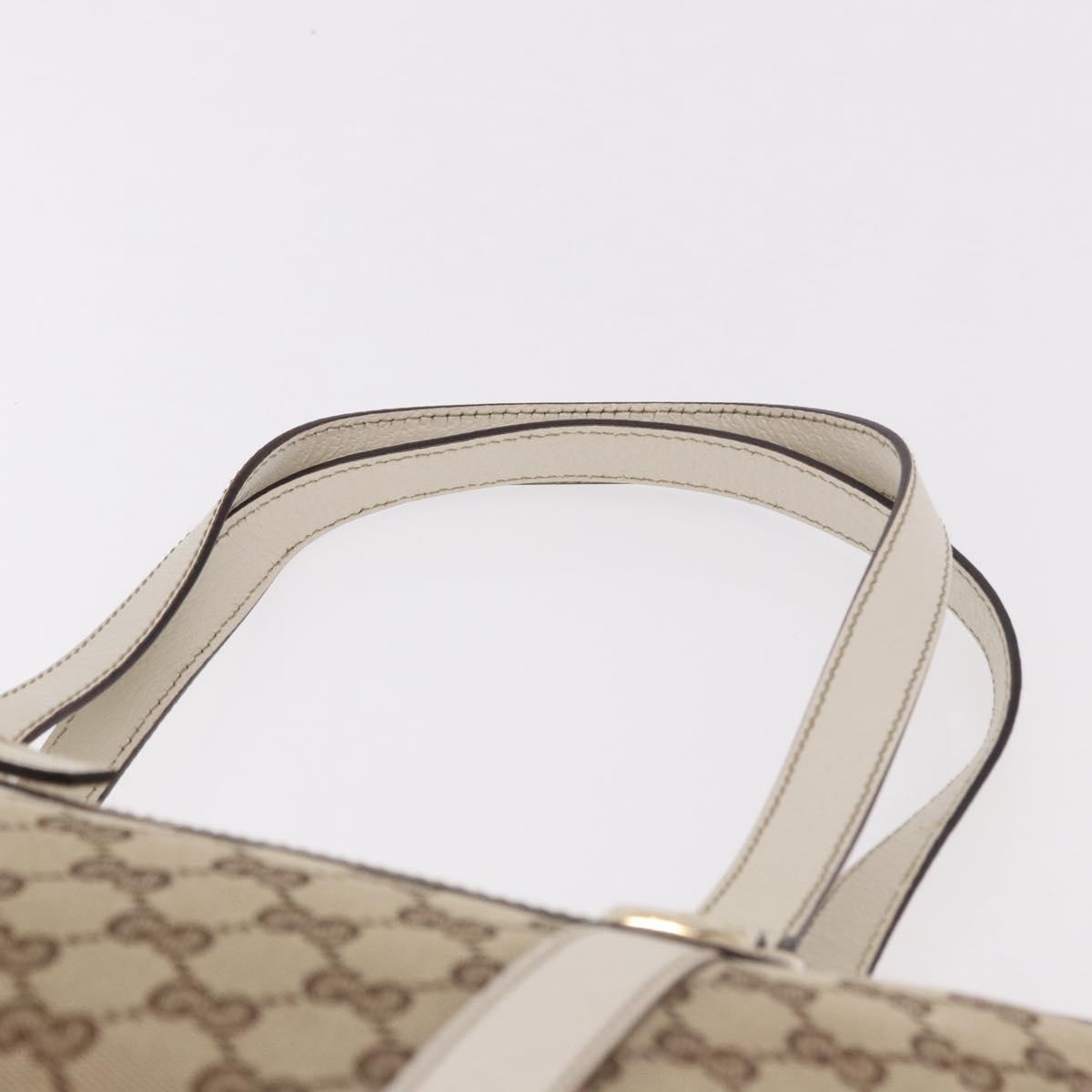 GUCCI GG Canvas Tote Bag Beige Gold 153008 Auth am11952V