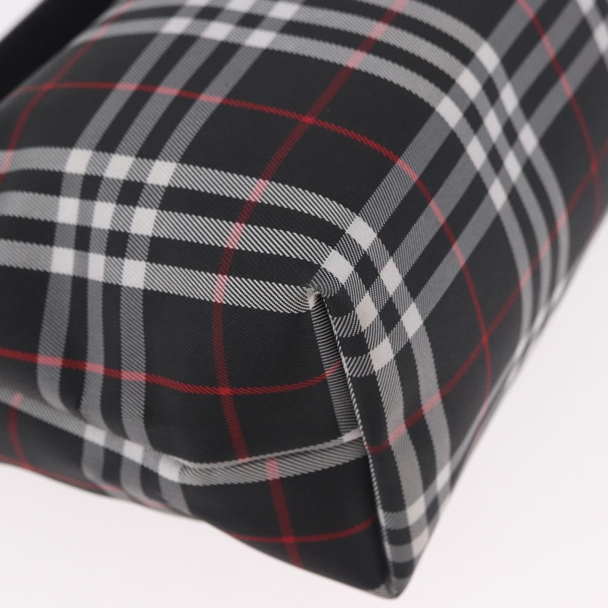 BURBERRY Hand Pouch Nylon Black Silver Auth am11953V