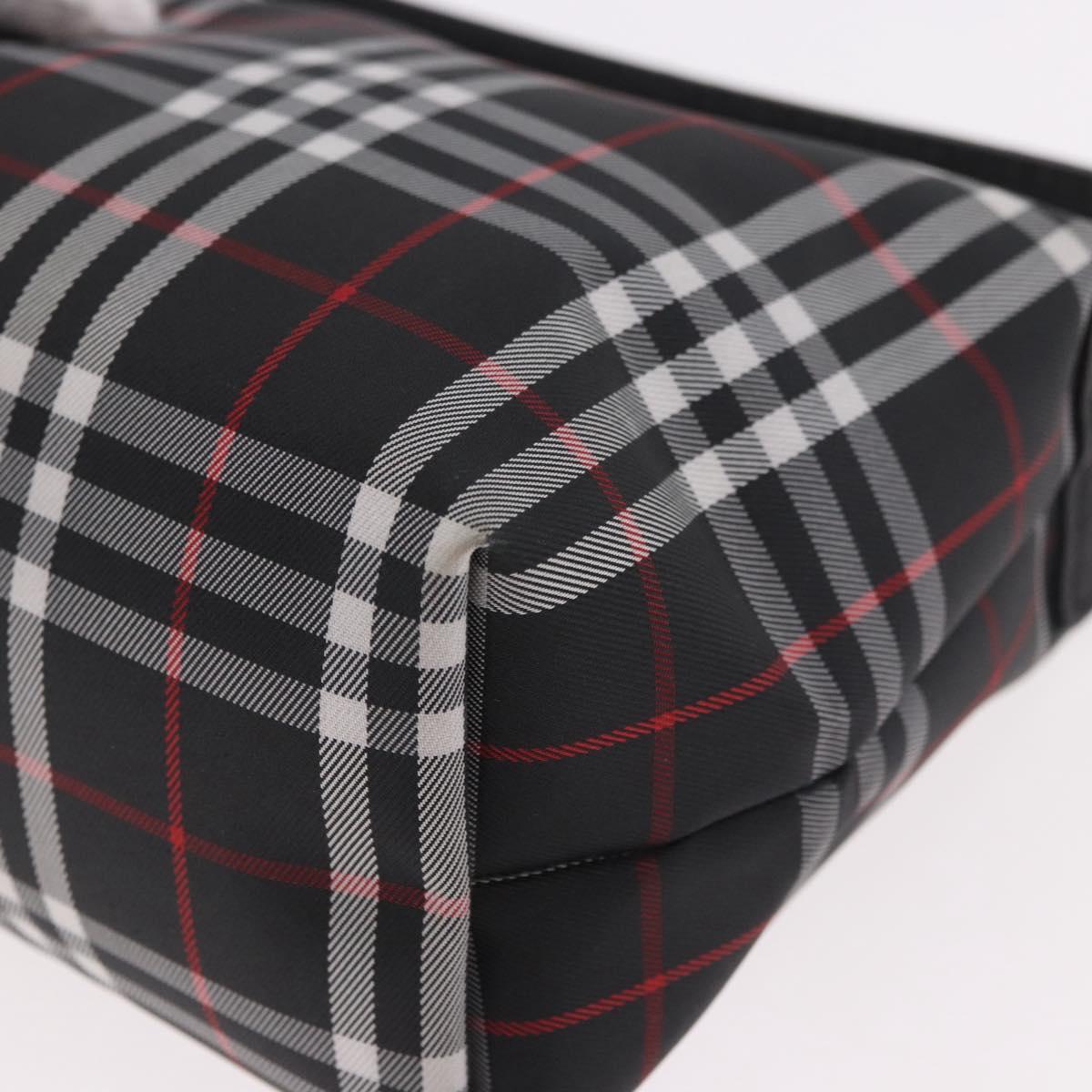 BURBERRY Hand Pouch Nylon Black Silver Auth am11953V
