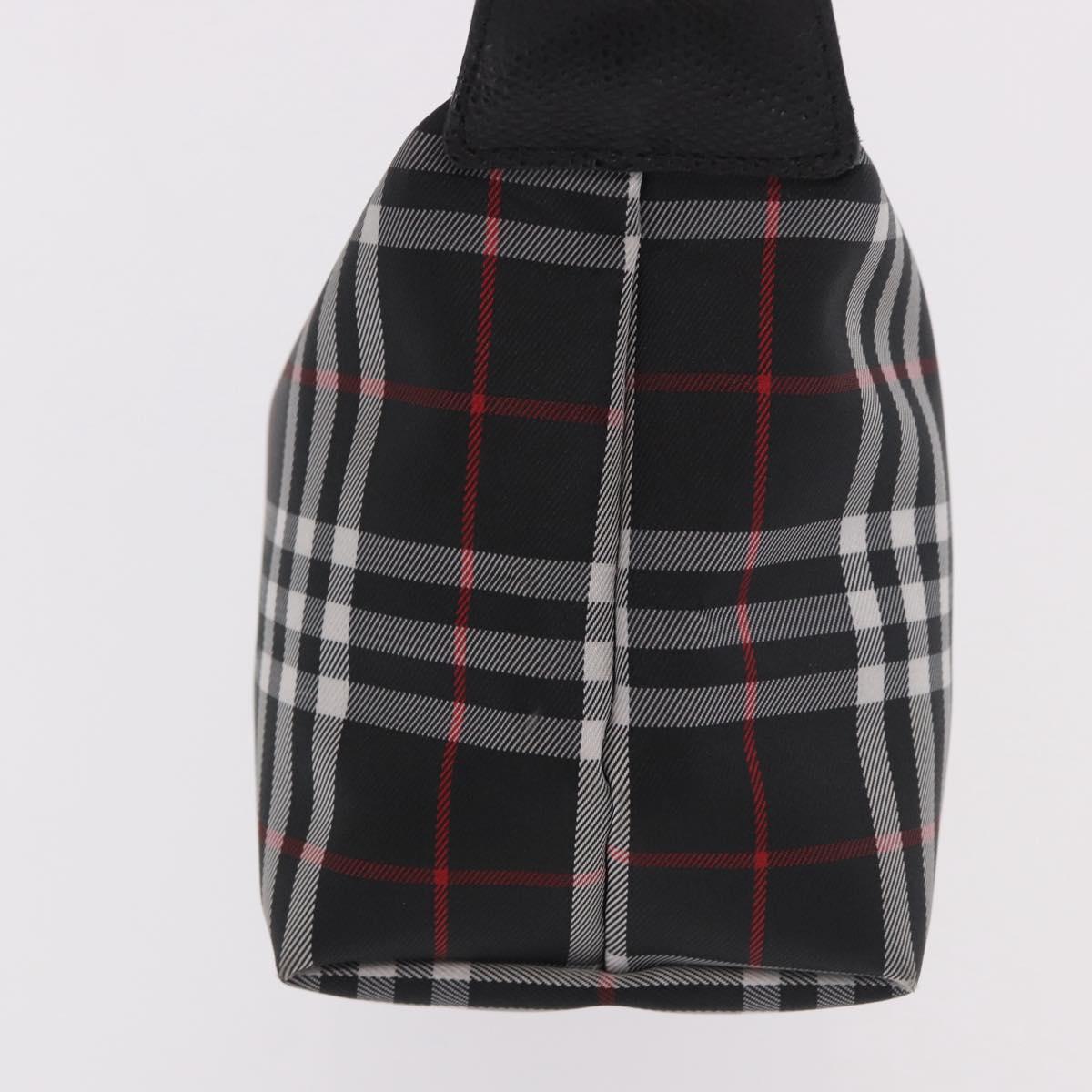 BURBERRY Hand Pouch Nylon Black Silver Auth am11953V
