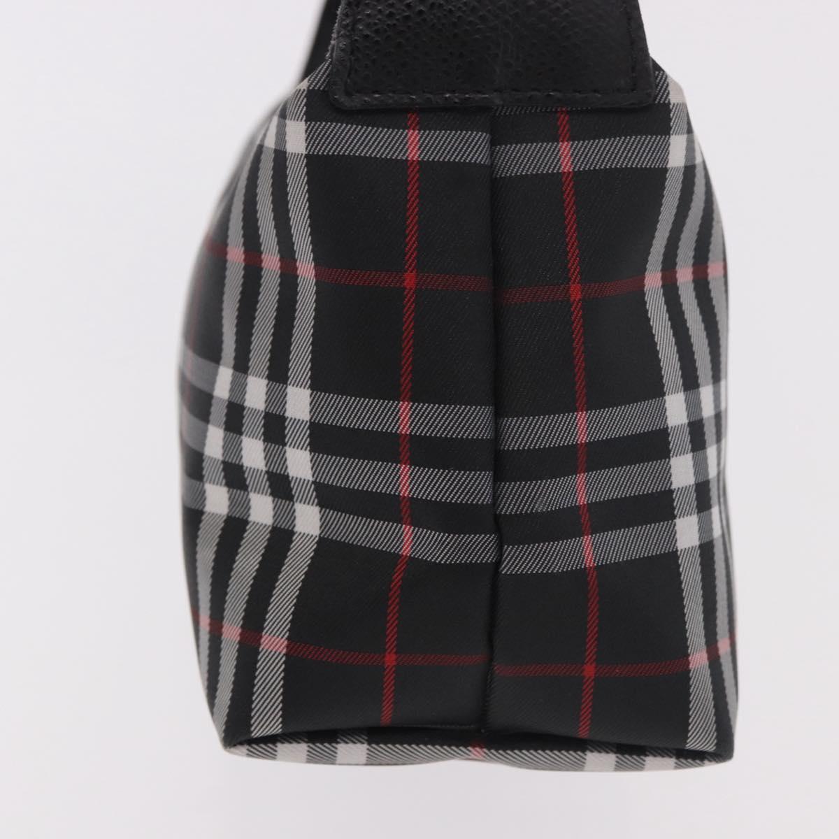 BURBERRY Hand Pouch Nylon Black Silver Auth am11953V