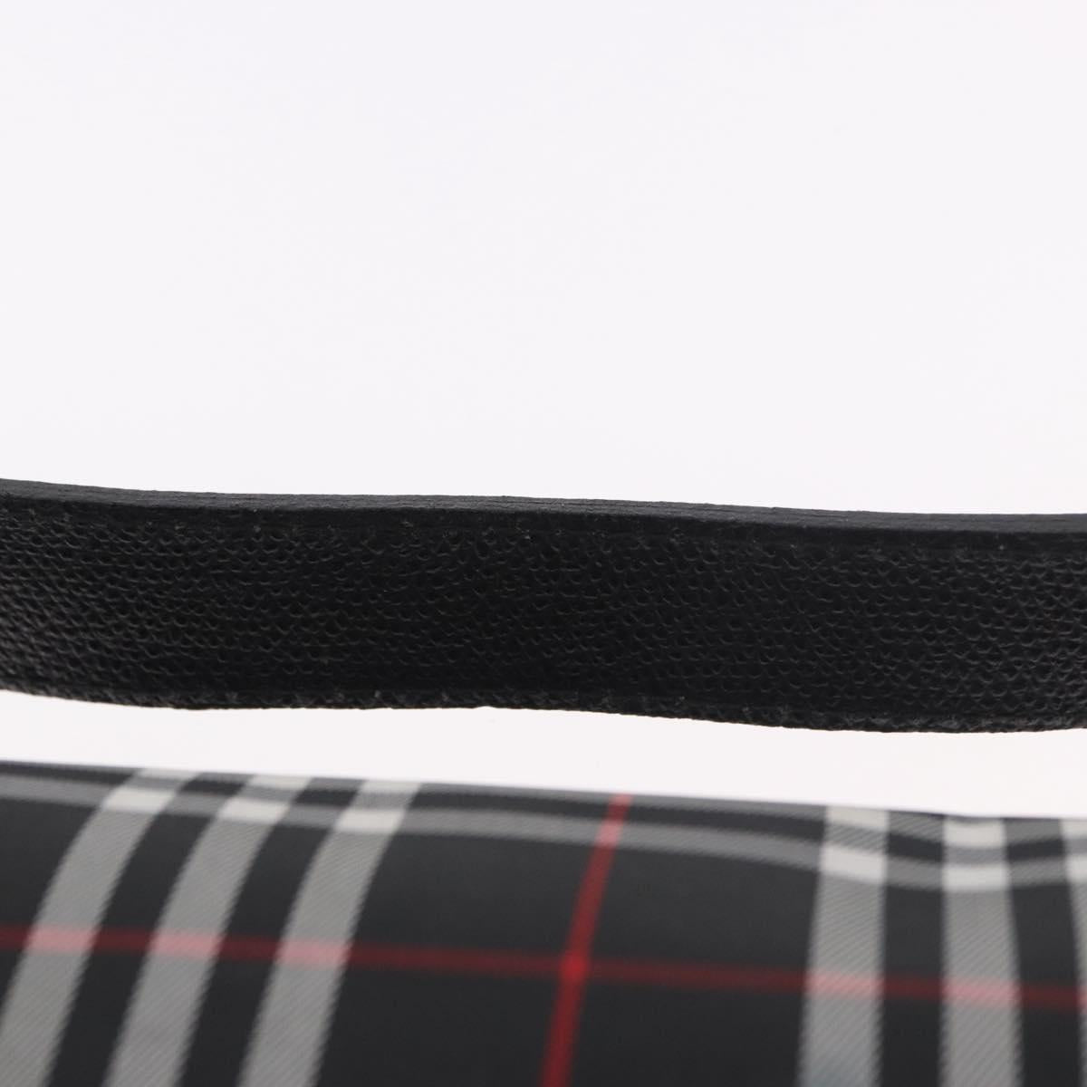 BURBERRY Hand Pouch Nylon Black Silver Auth am11953V
