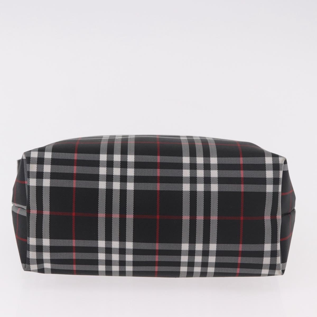 BURBERRY Hand Pouch Nylon Black Silver Auth am11953V
