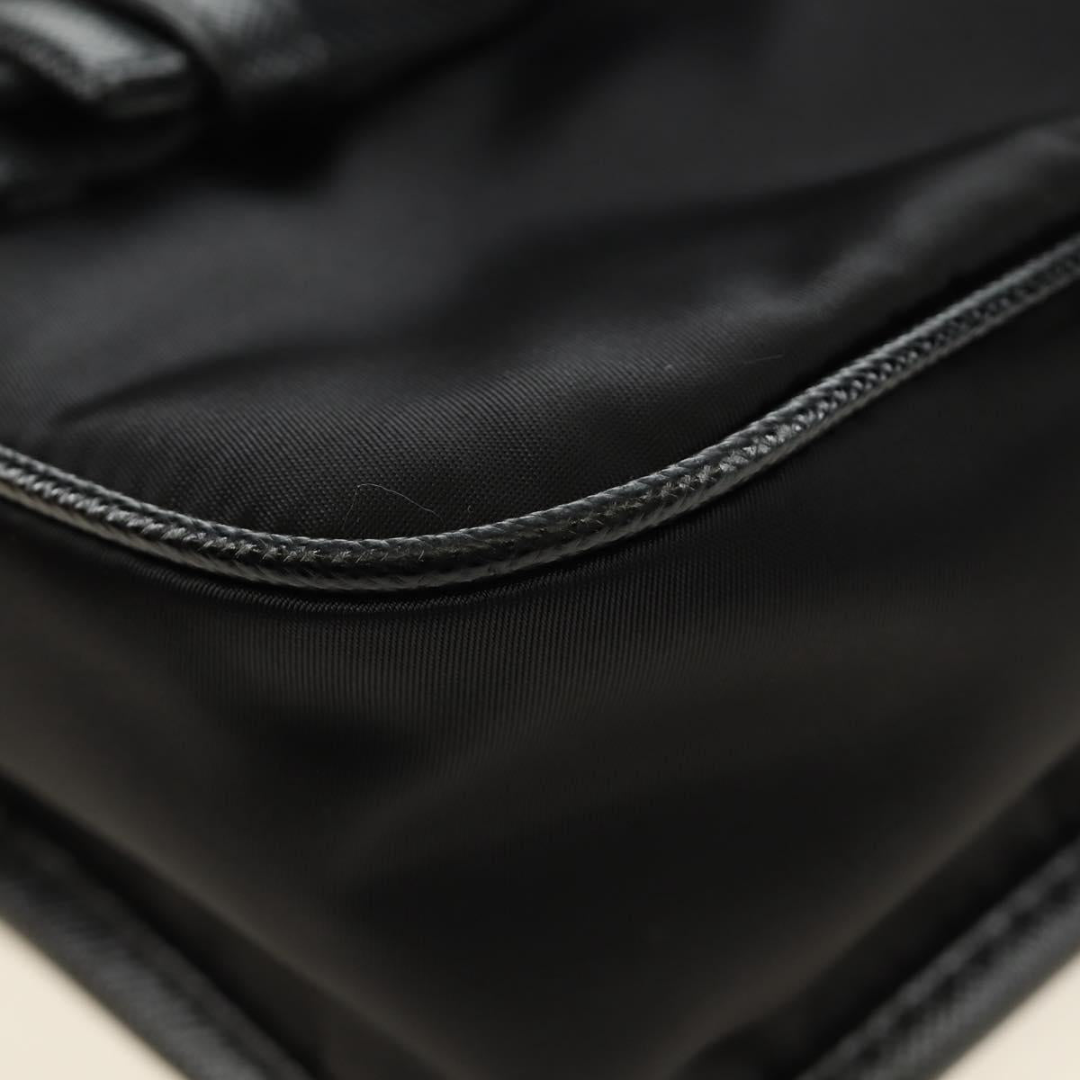 PRADA Shoulder Bag Nylon Black Silver Auth am11956SAM