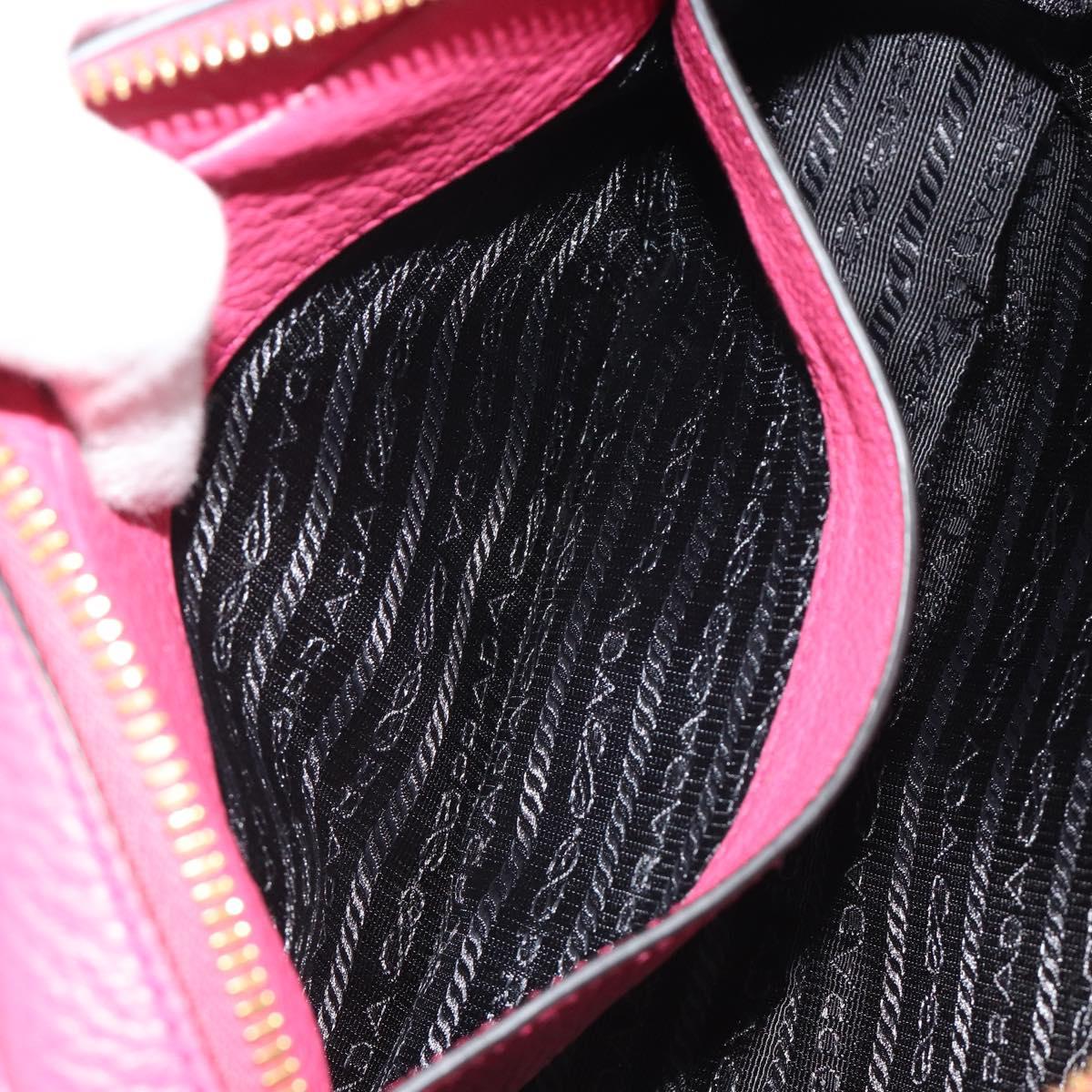 PRADA Shoulder Bag Safiano leather Pink Gold 1BD163 Auth am11957M