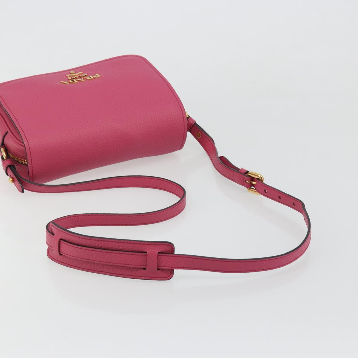 PRADA Shoulder Bag Safiano leather Pink Gold 1BD163 Auth am11957M