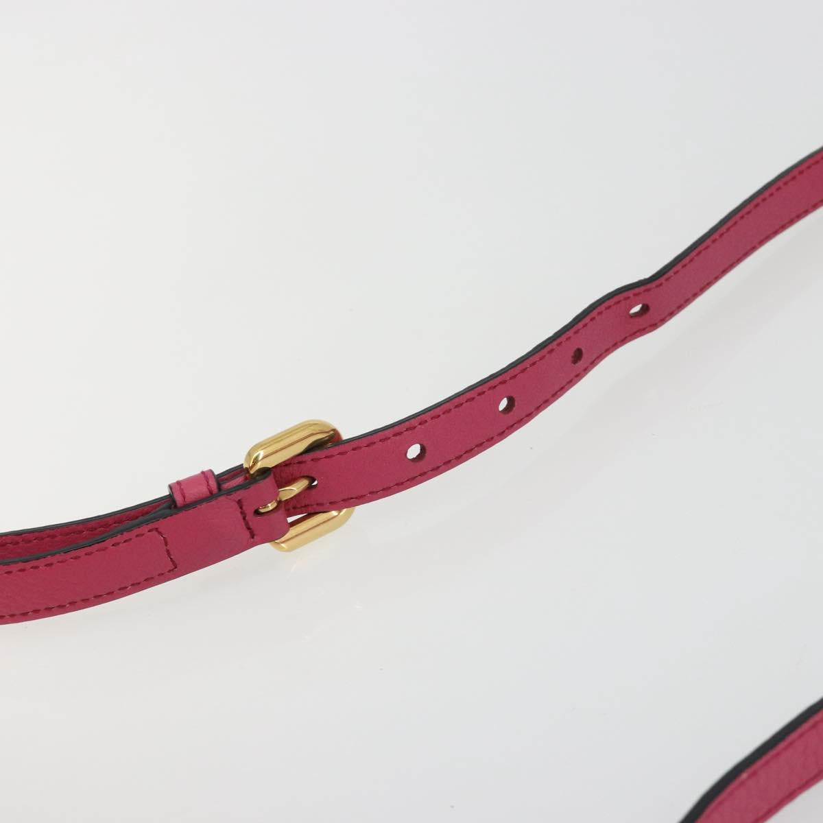 PRADA Shoulder Bag Safiano leather Pink Gold 1BD163 Auth am11957M