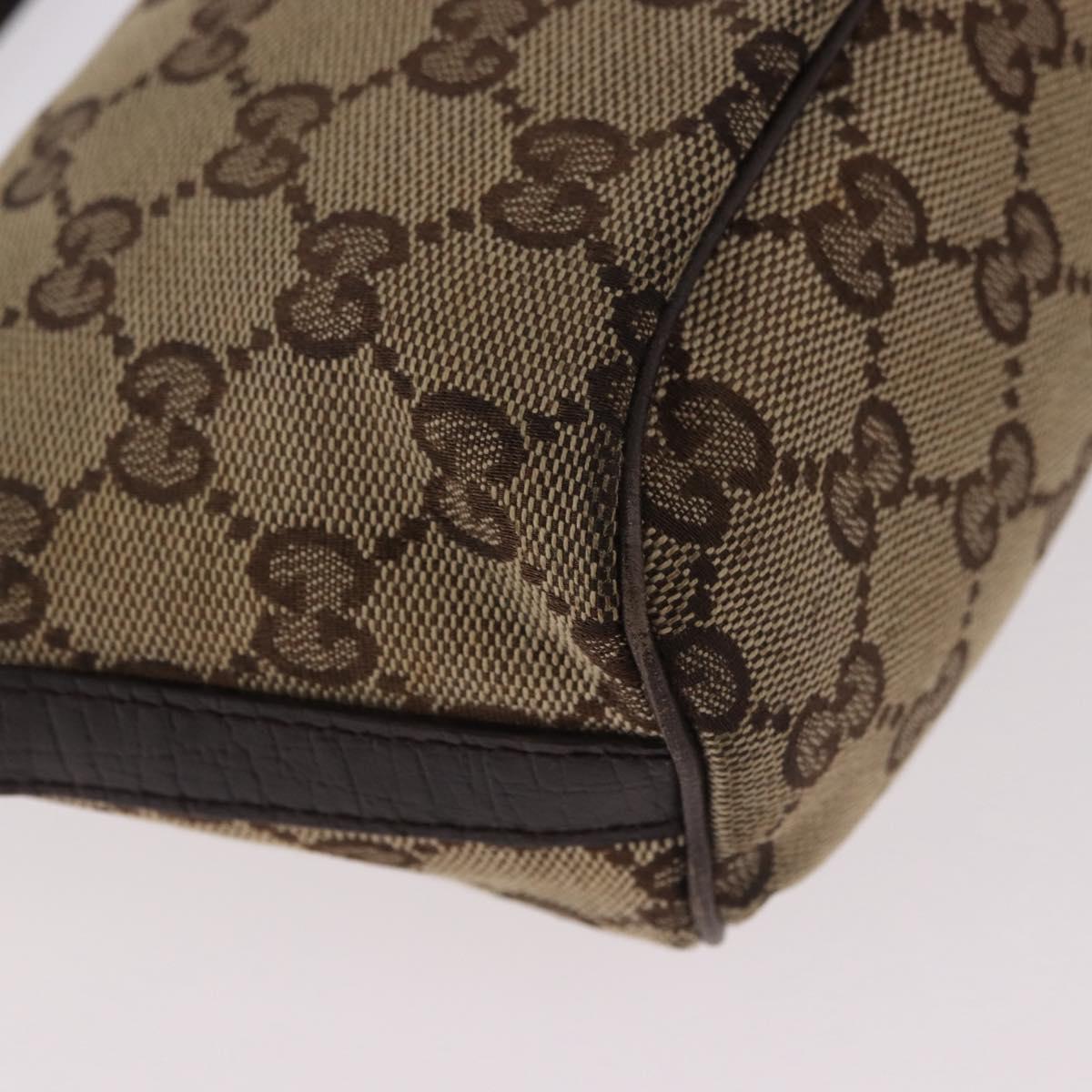 GUCCI GG Canvas Accessories Sherry Line Bag Beige Silver 141809 Auth am11962A