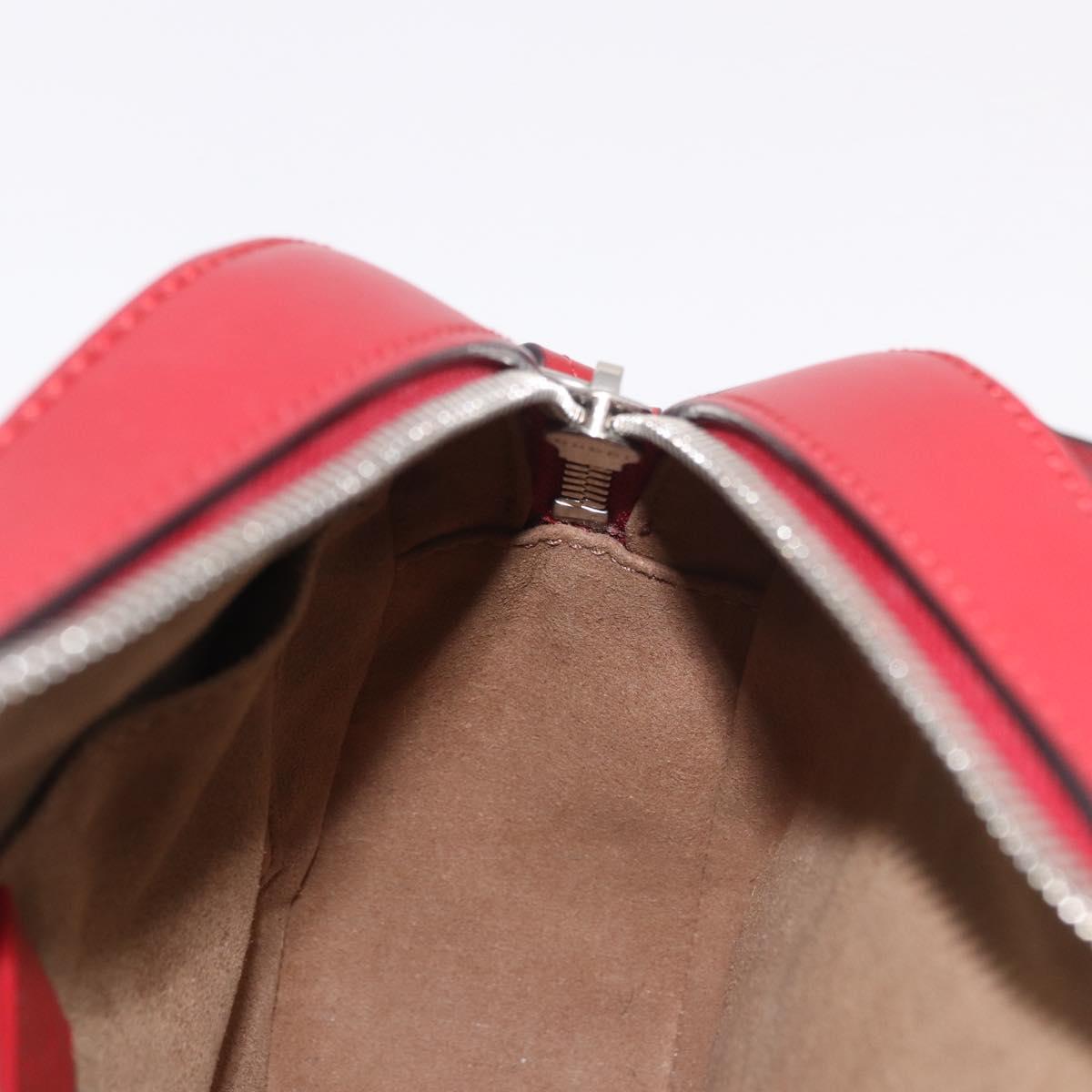 GUCCI GG Supreme Chain Shoulder Bag PVC Red Silver 409535 Auth am11964V