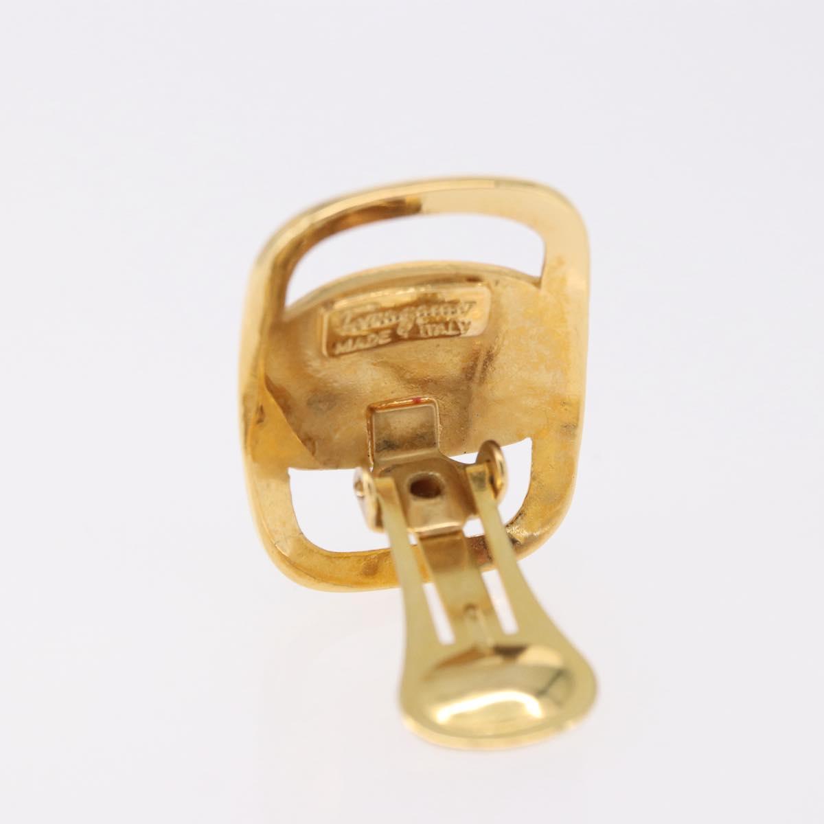 Salvatore Ferragamo Vala Earring Metal Gold Auth am11968V