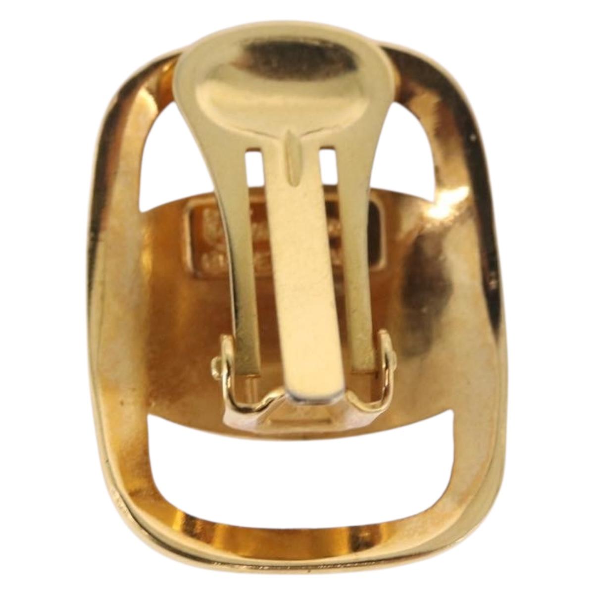 Salvatore Ferragamo Vala Earring Metal Gold Auth am11968V