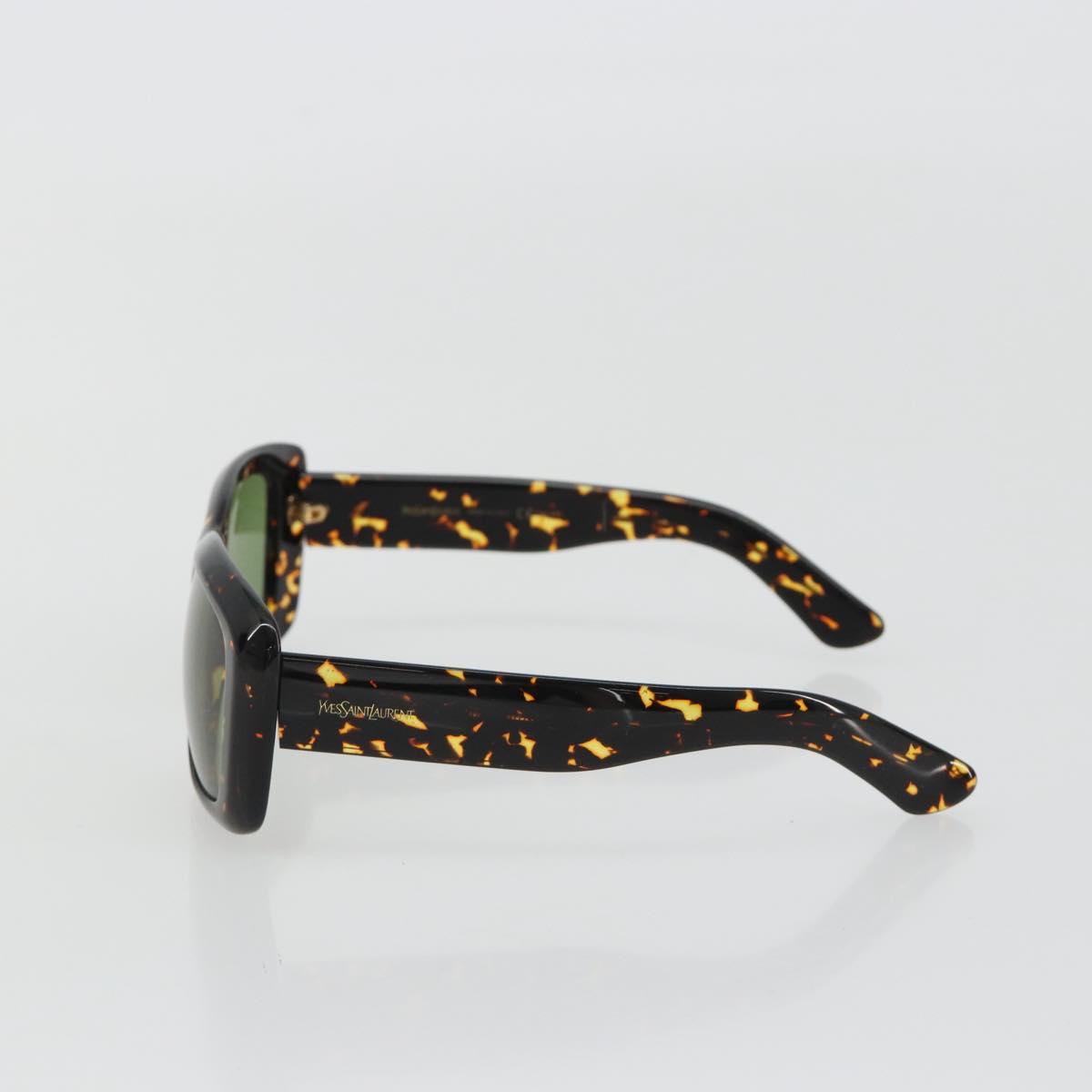 SAINT LAURENT Sunglasses Plastic Brown Gold Auth am11969A