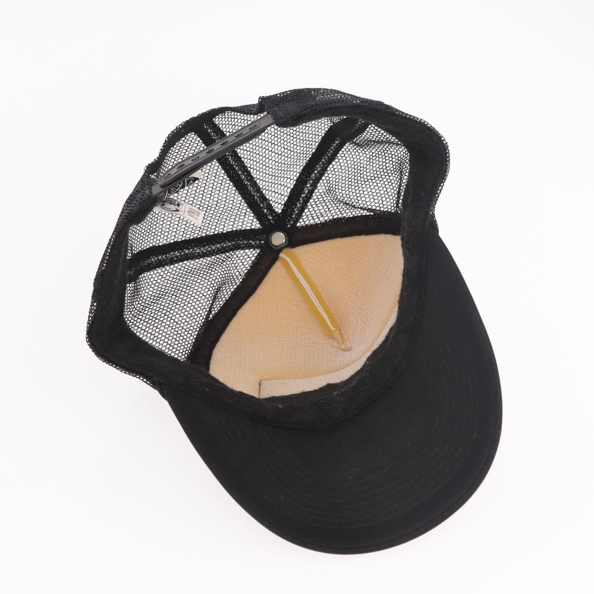 Chrome Hearts Tracker Cap Cotton Black White Gold Auth am11970V