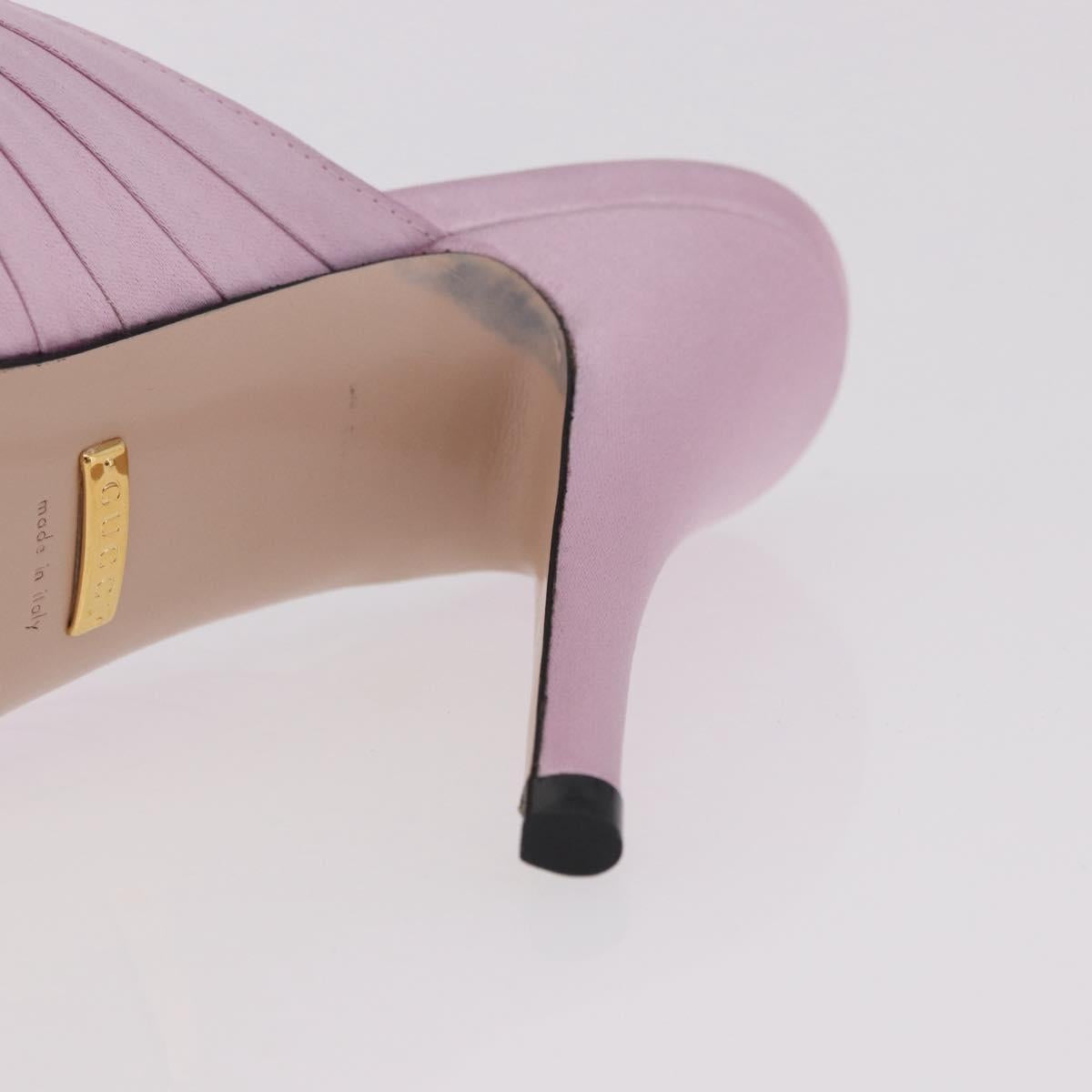 GUCCI GG Marmont Sandals Satin 35 Pink Gold Auth am11971M