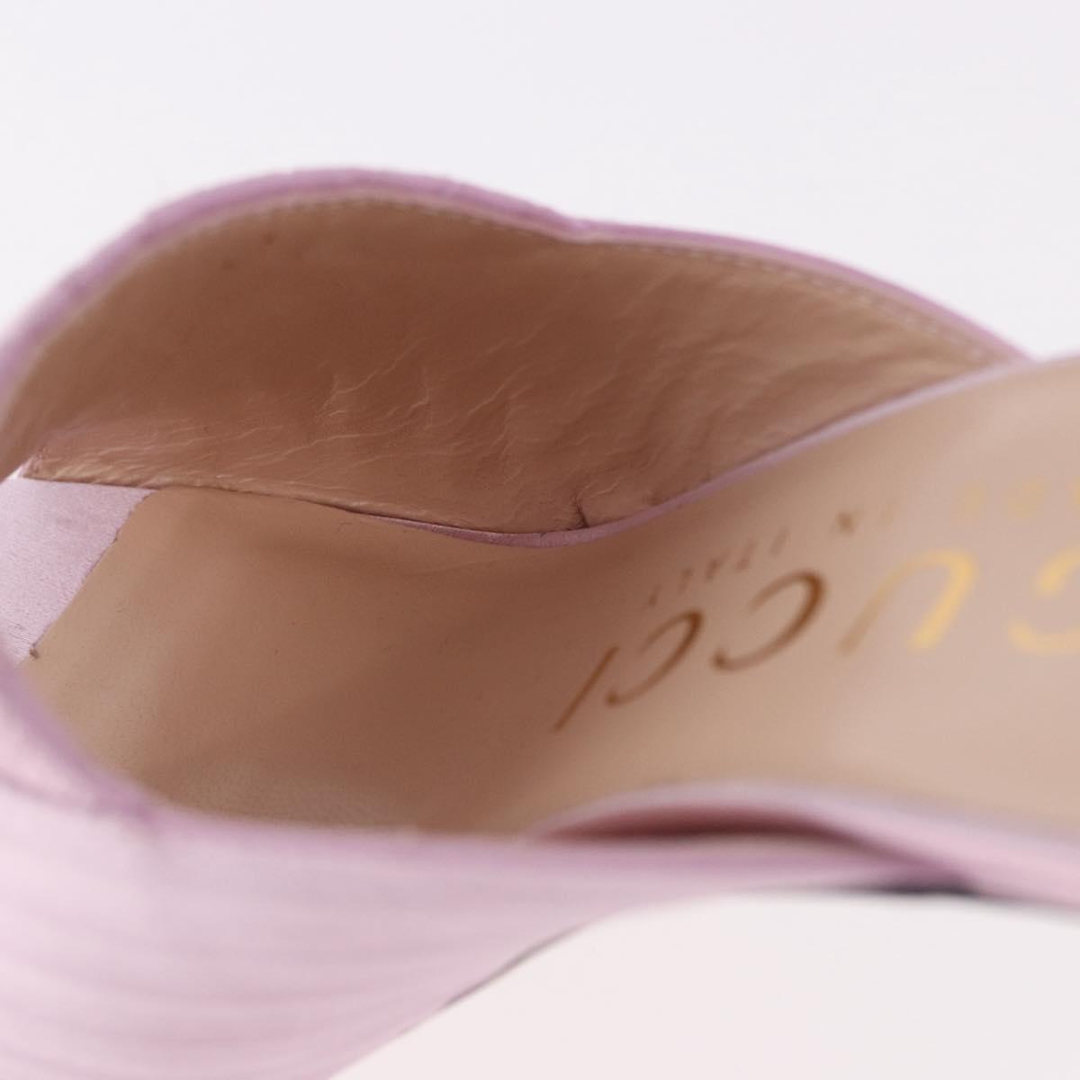 GUCCI GG Marmont Sandals Satin 35 Pink Gold Auth am11971M