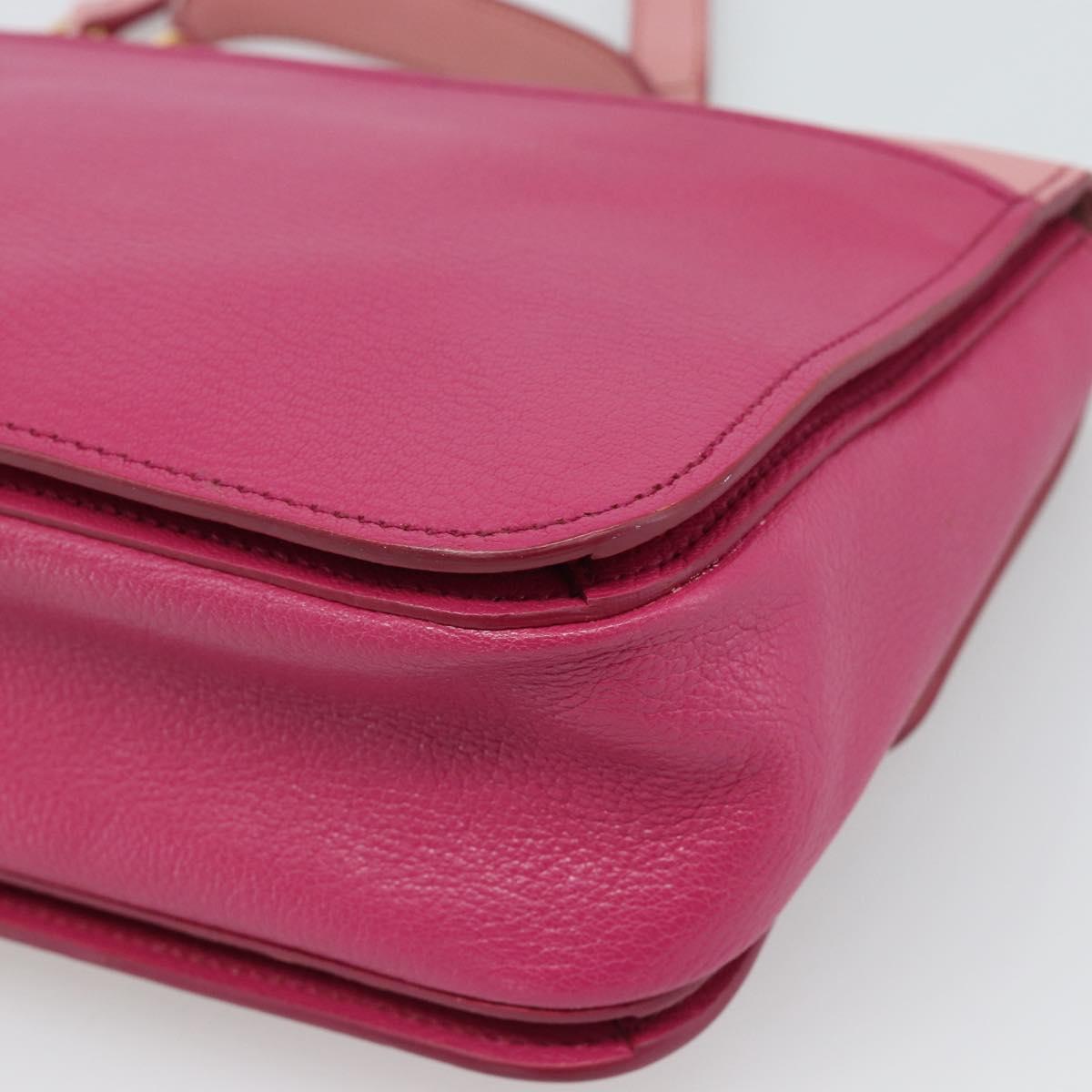 Miu Miu Hand Bag Leather 2way Pink Gold RN0726 Auth am11972V