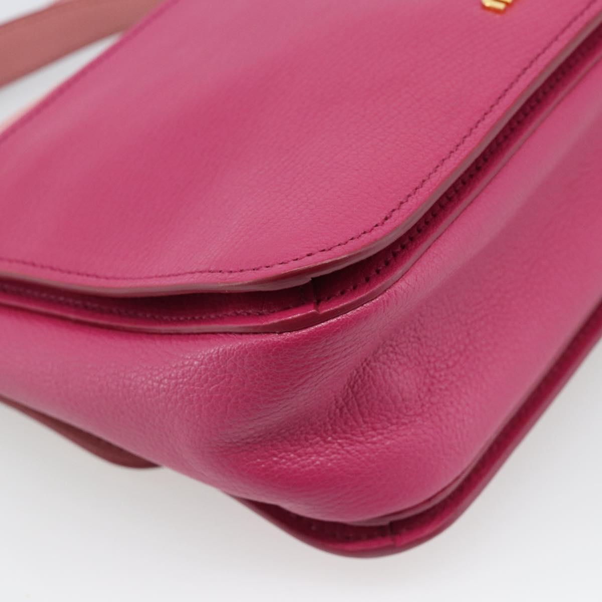 Miu Miu Hand Bag Leather 2way Pink Gold RN0726 Auth am11972V