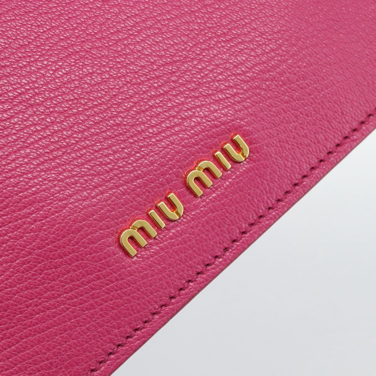 Miu Miu Hand Bag Leather 2way Pink Gold RN0726 Auth am11972V