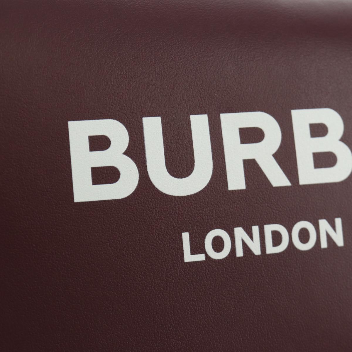BURBERRY Every Day Shoulder Wallet Leather Bordeaux Gold Auth am11974M