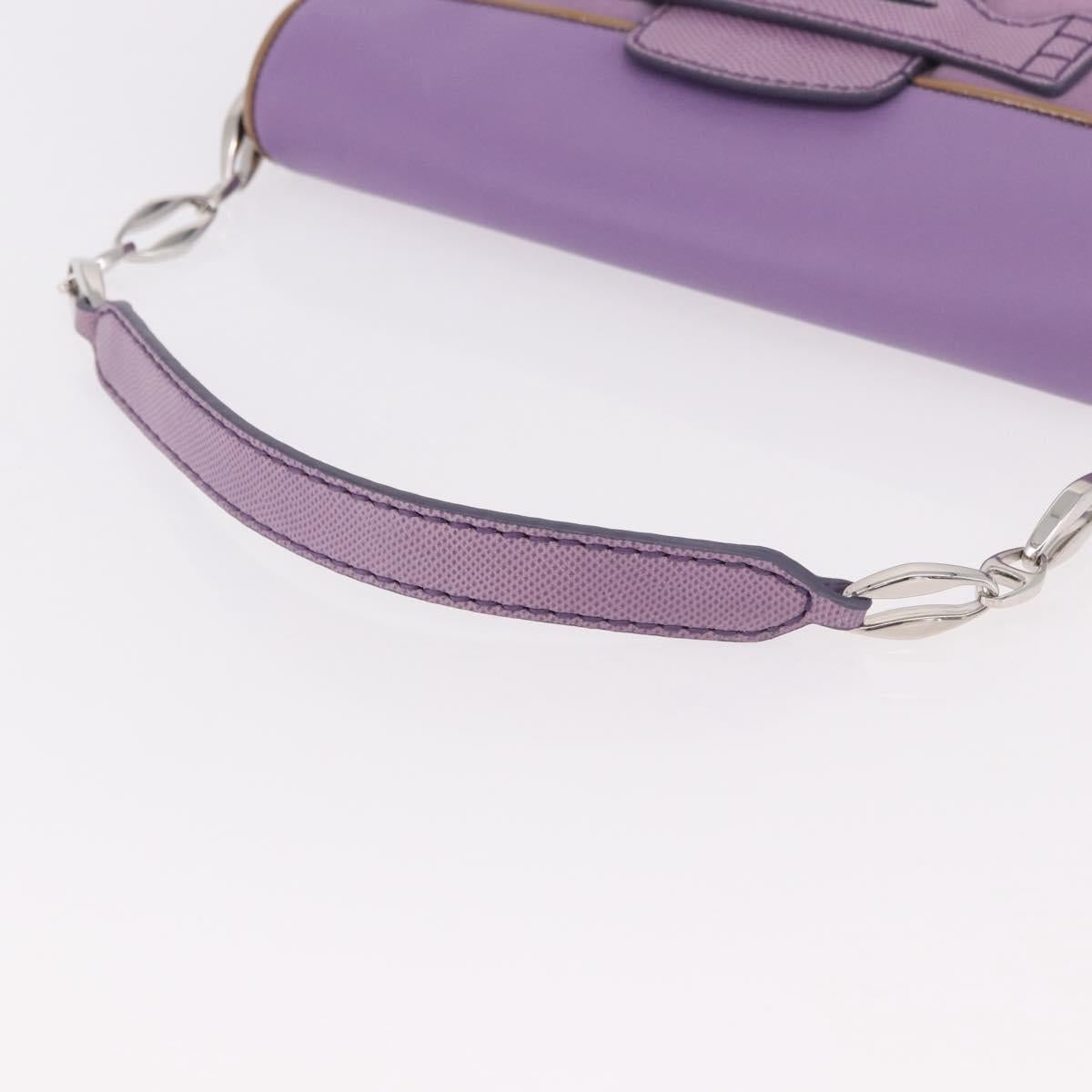 TOD’S Shoulder Hand Bag Suede Leather Purple Silver Auth am11976V