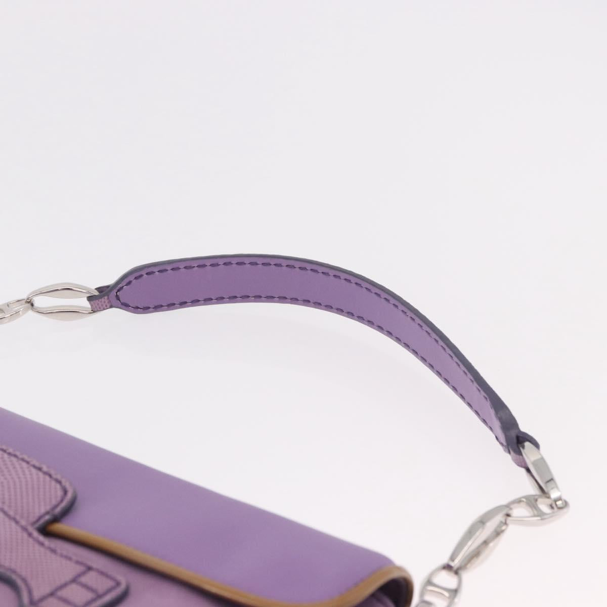 TOD’S Shoulder Hand Bag Suede Leather Purple Silver Auth am11976V