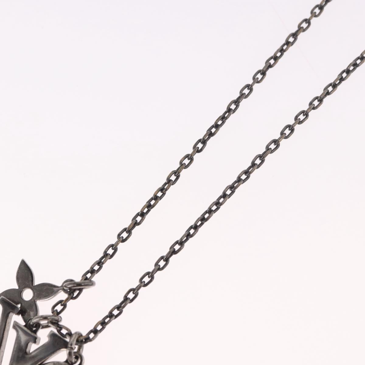 LOUIS VUITTON Necklace metal Silver M00317 LV Auth am11978A