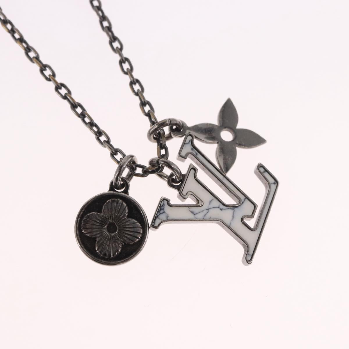 LOUIS VUITTON Necklace metal Silver M00317 LV Auth am11978A