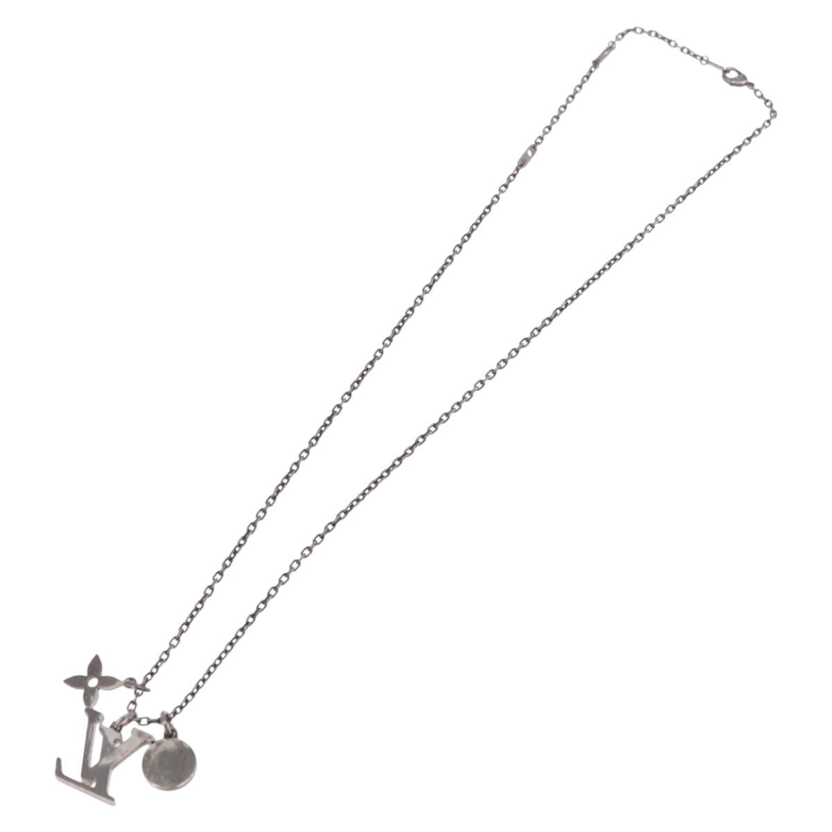 LOUIS VUITTON Necklace metal Silver M00317 LV Auth am11978A