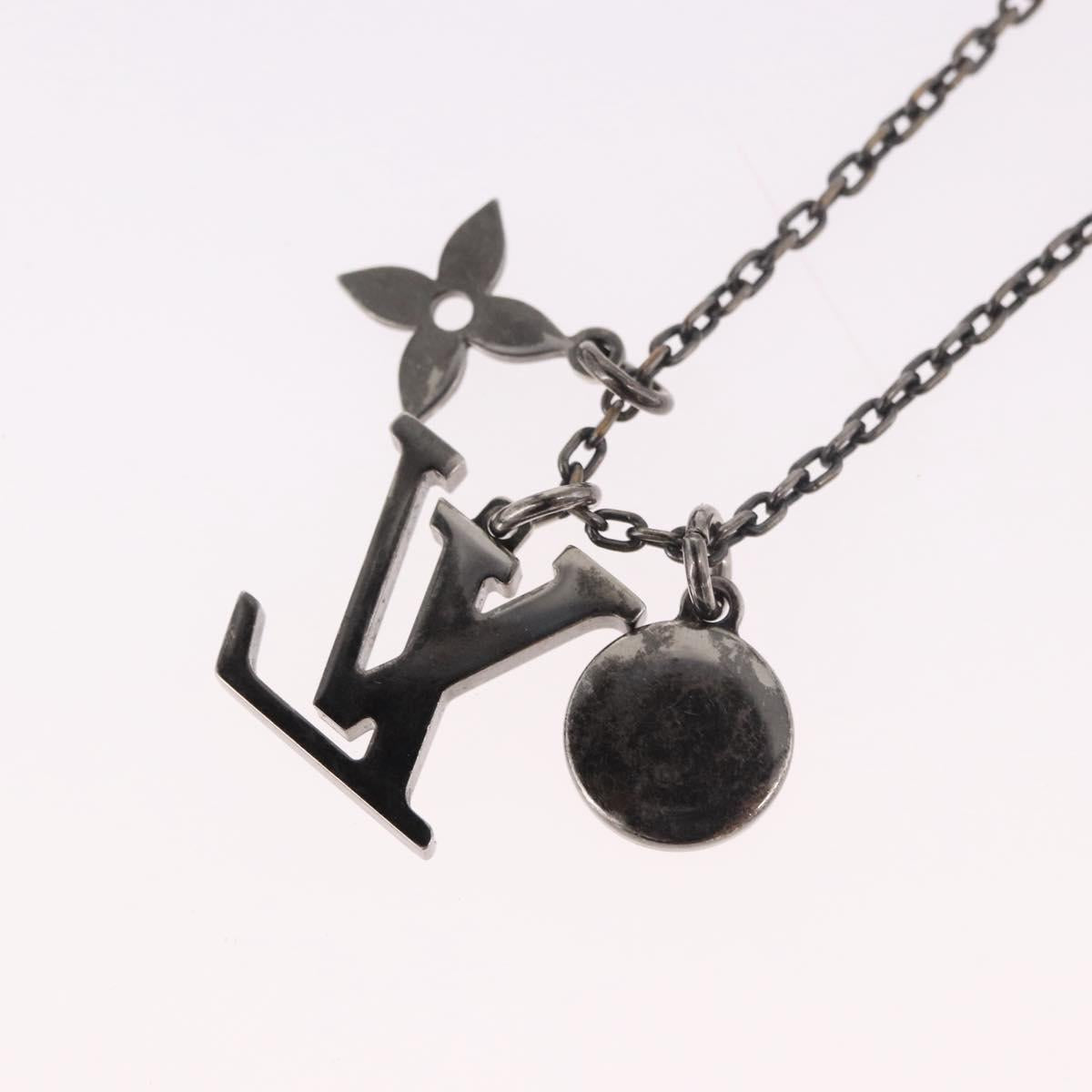 LOUIS VUITTON Necklace metal Silver M00317 LV Auth am11978A