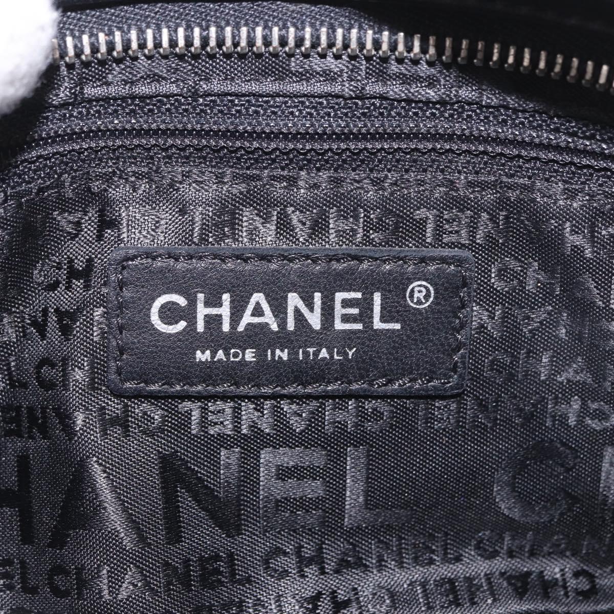 CHANEL Camellia No. 5 Accessories Chain Bag Lamb Skin Black CC Auth am11985M
