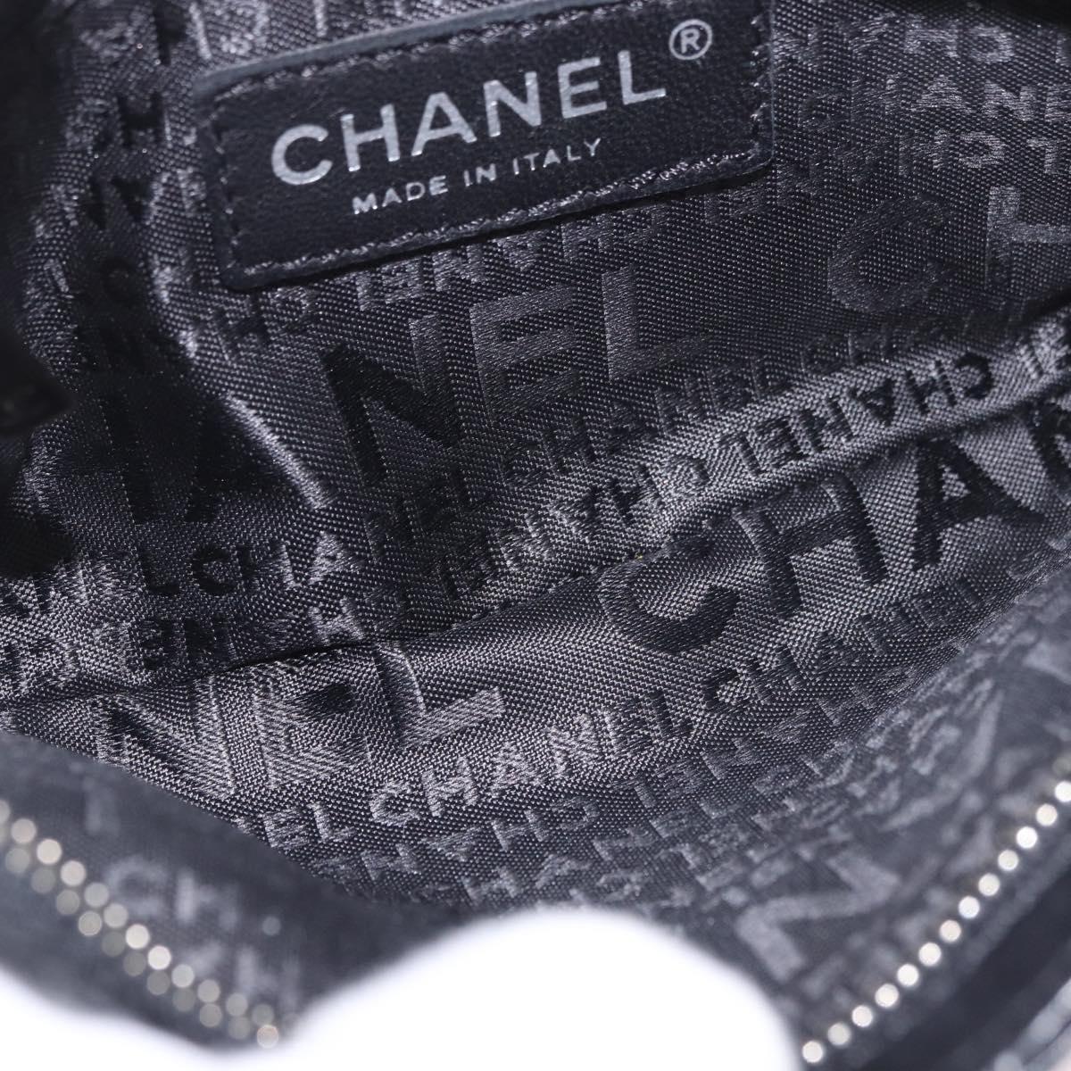 CHANEL Camellia No. 5 Accessories Chain Bag Lamb Skin Black CC Auth am11985M