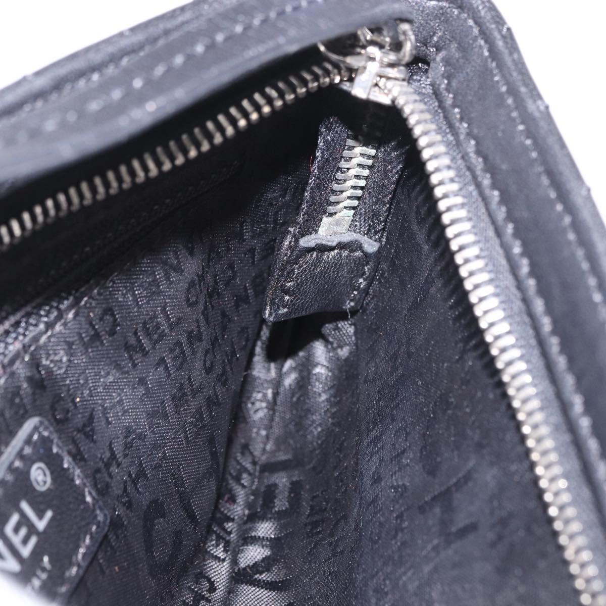 CHANEL Camellia No. 5 Accessories Chain Bag Lamb Skin Black CC Auth am11985M