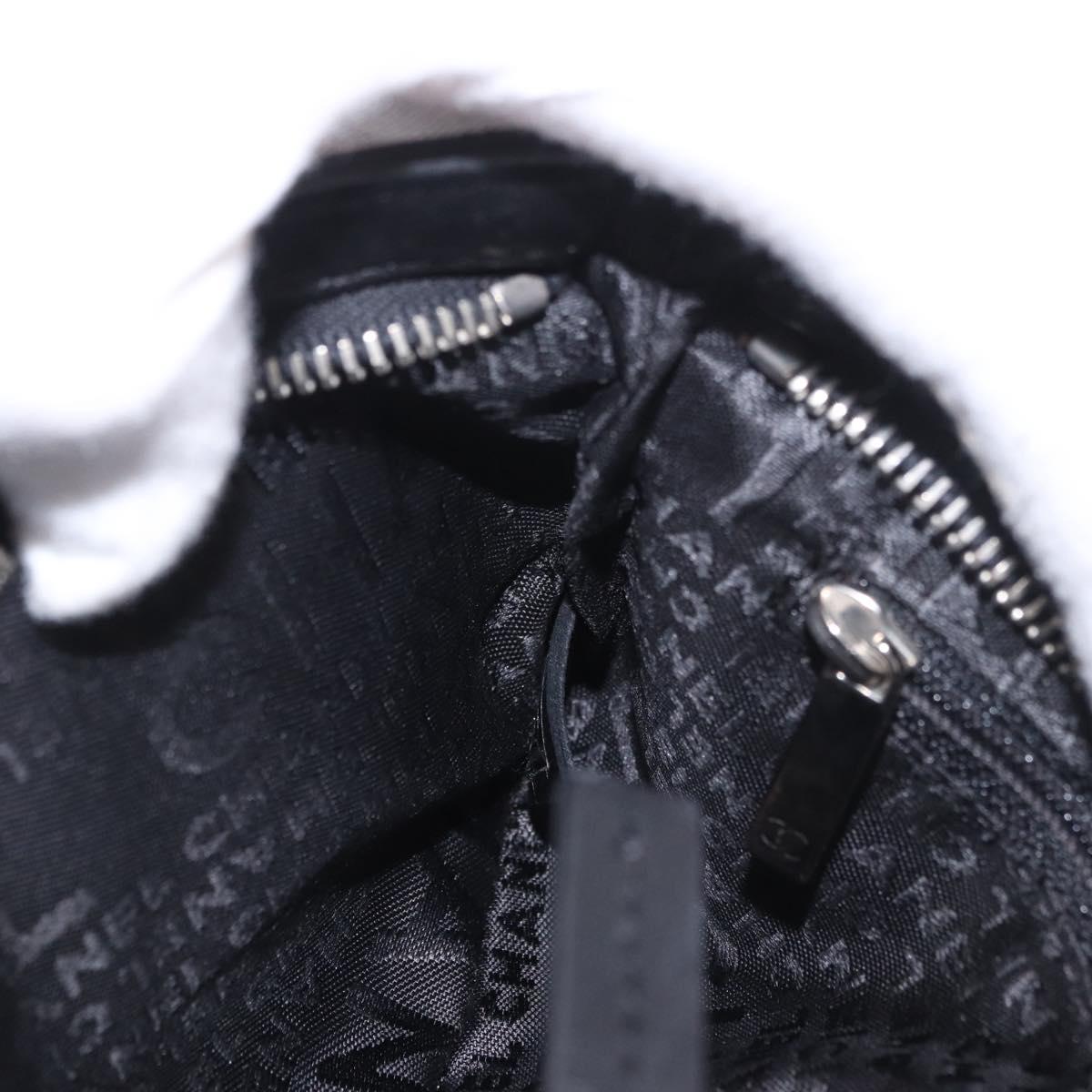 CHANEL Camellia No. 5 Accessories Chain Bag Lamb Skin Black CC Auth am11985M