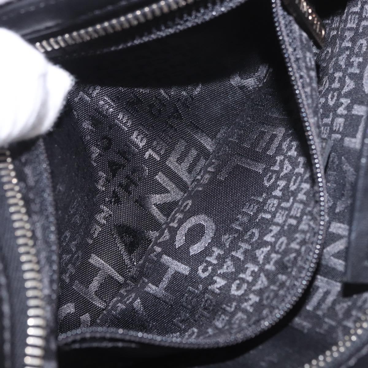 CHANEL Camellia No. 5 Accessories Chain Bag Lamb Skin Black CC Auth am11985M