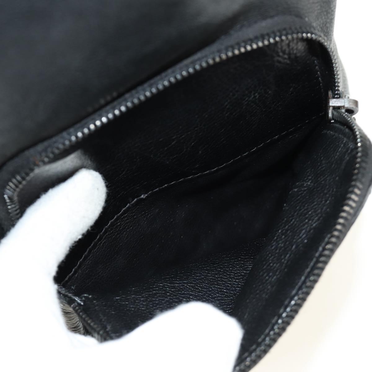 PRADA Backpack Leather Black VZ0053 Auth am11989V