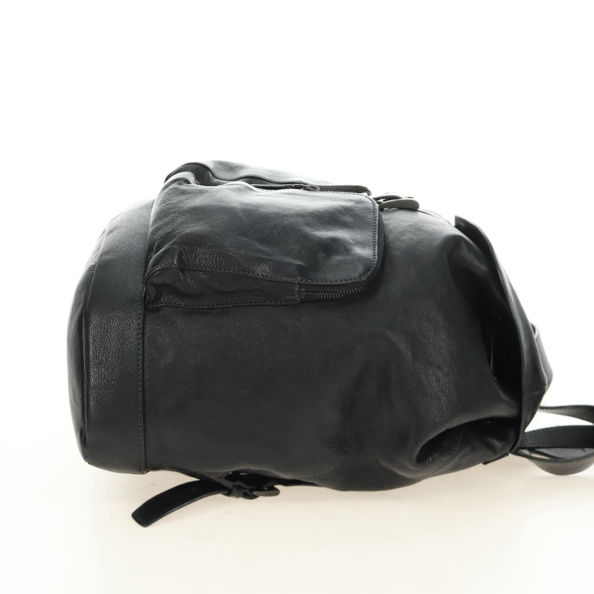 PRADA Backpack Leather Black VZ0053 Auth am11989V