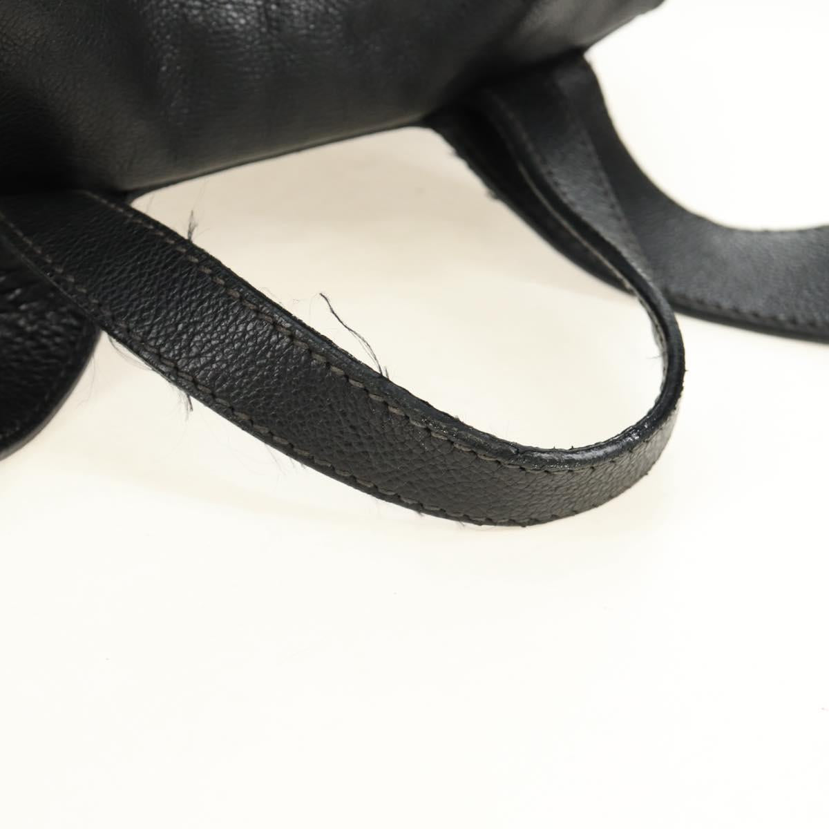 PRADA Backpack Leather Black VZ0053 Auth am11989V