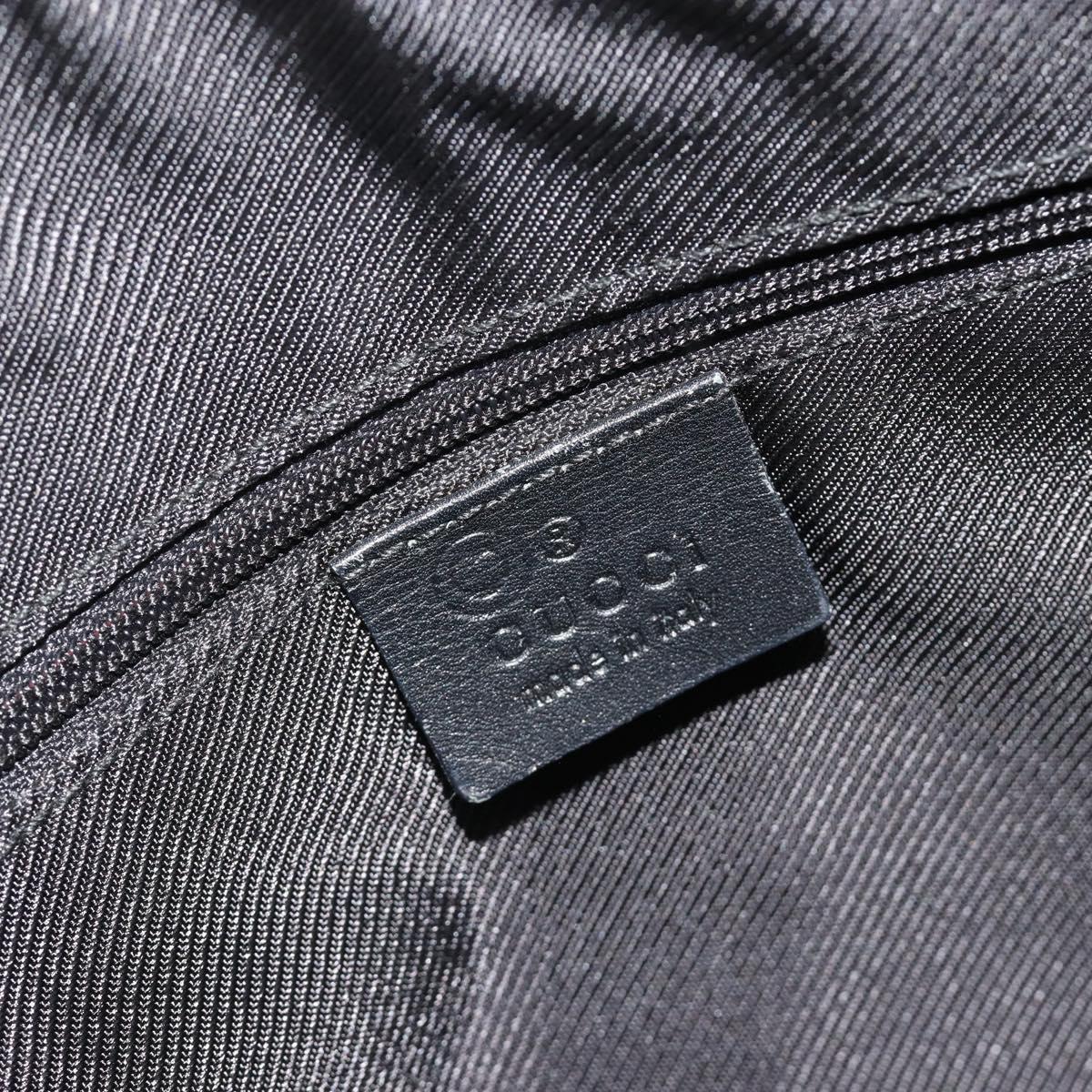 GUCCI GG Canvas Hand Bag Black Silver 000 0855 Auth am11991V