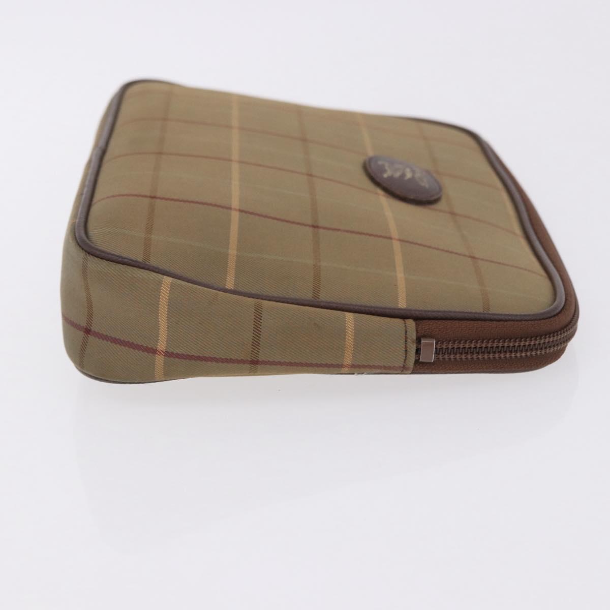 Burberrys Burberry Nova Check Blue Label Bag Nylon 3 Set Brown Red Auth am11993