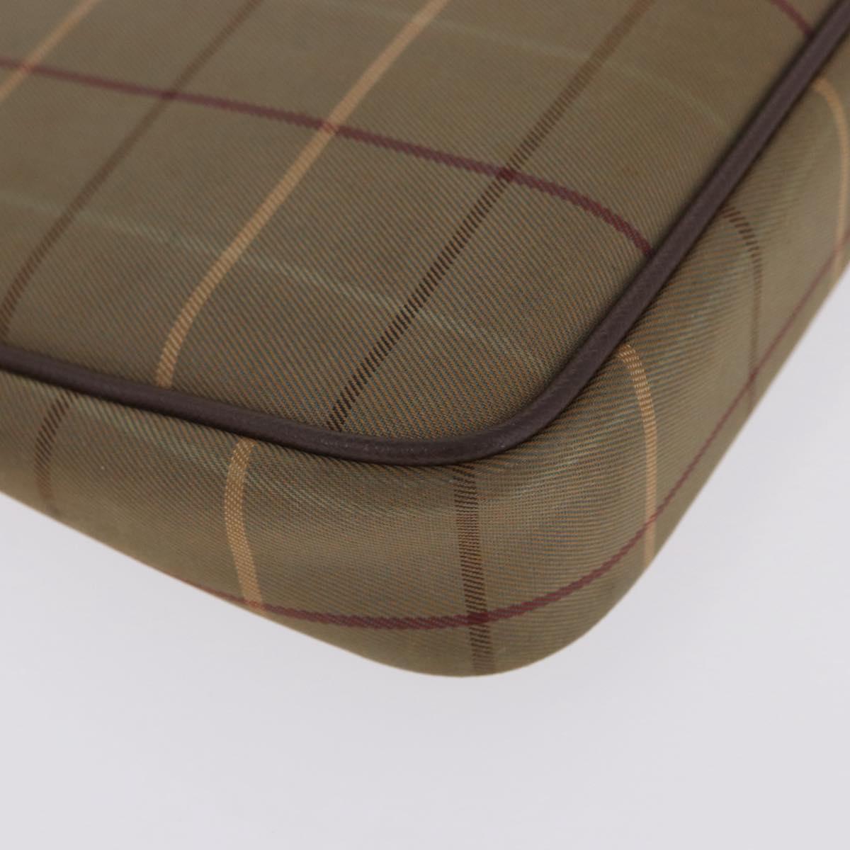 Burberrys Burberry Nova Check Blue Label Bag Nylon 3 Set Brown Red Auth am11993