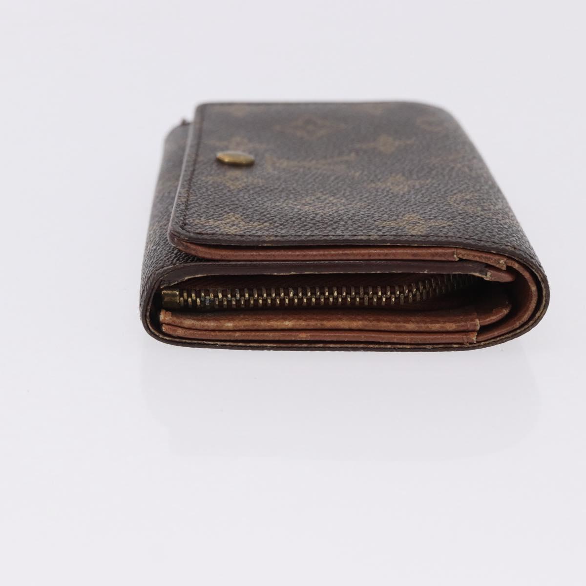 LOUIS VUITTON Monogram Taiga Damier Ebene Wallet 7 Set Black Green Auth am11994