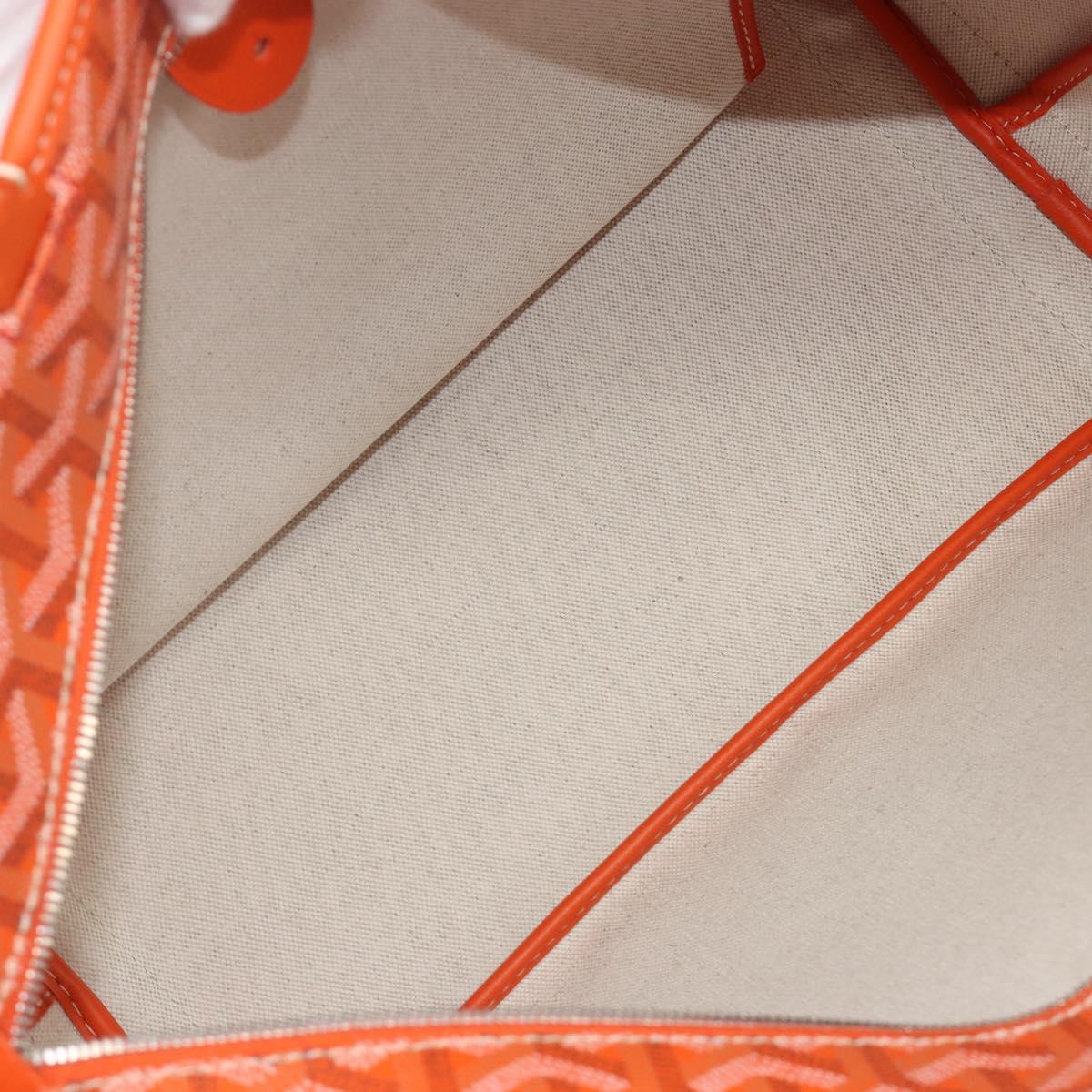 GOYARD Herringbone Artois PM Tote Bag PVC Leather Orange Auth am11996SM